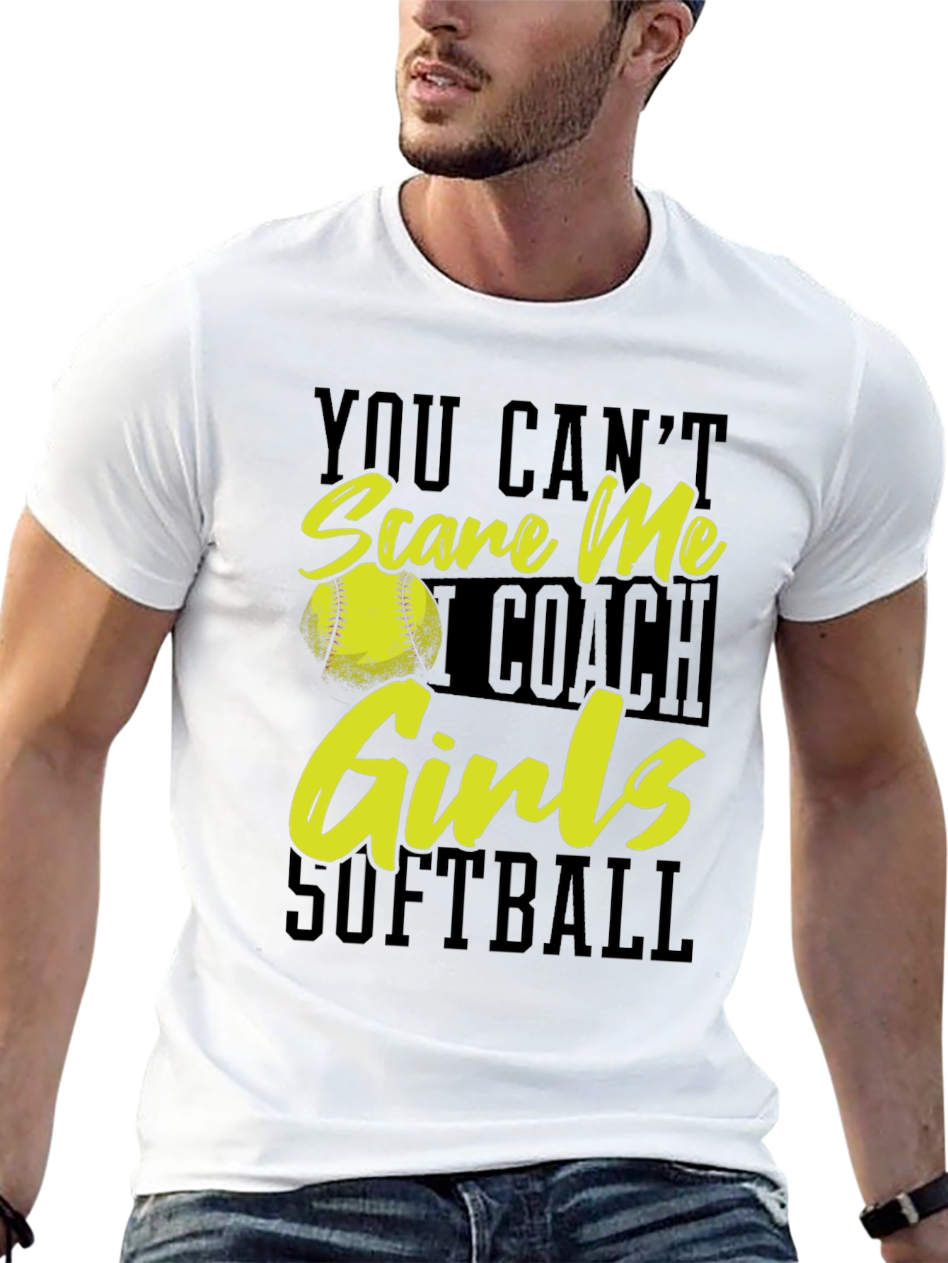Softball Coach T-Shirt - You Cant Scare Me