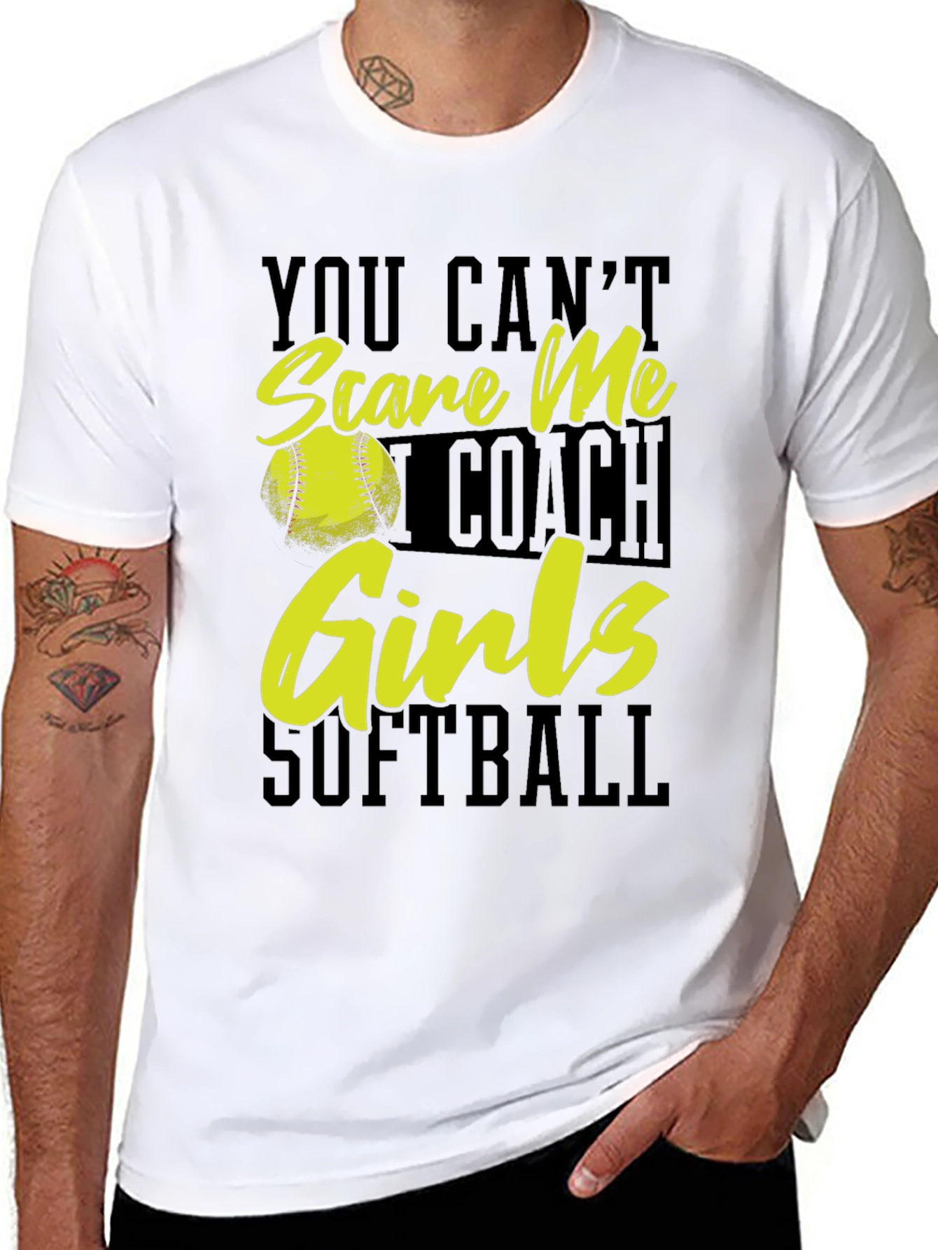 Softball Coach T-Shirt - You Cant Scare Me
