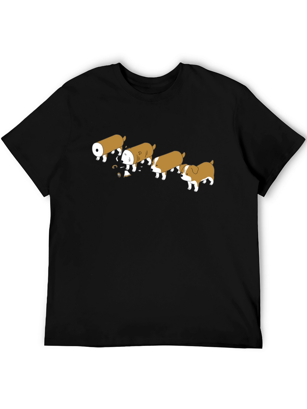 Funny Dog Evolution Black T-Shirt