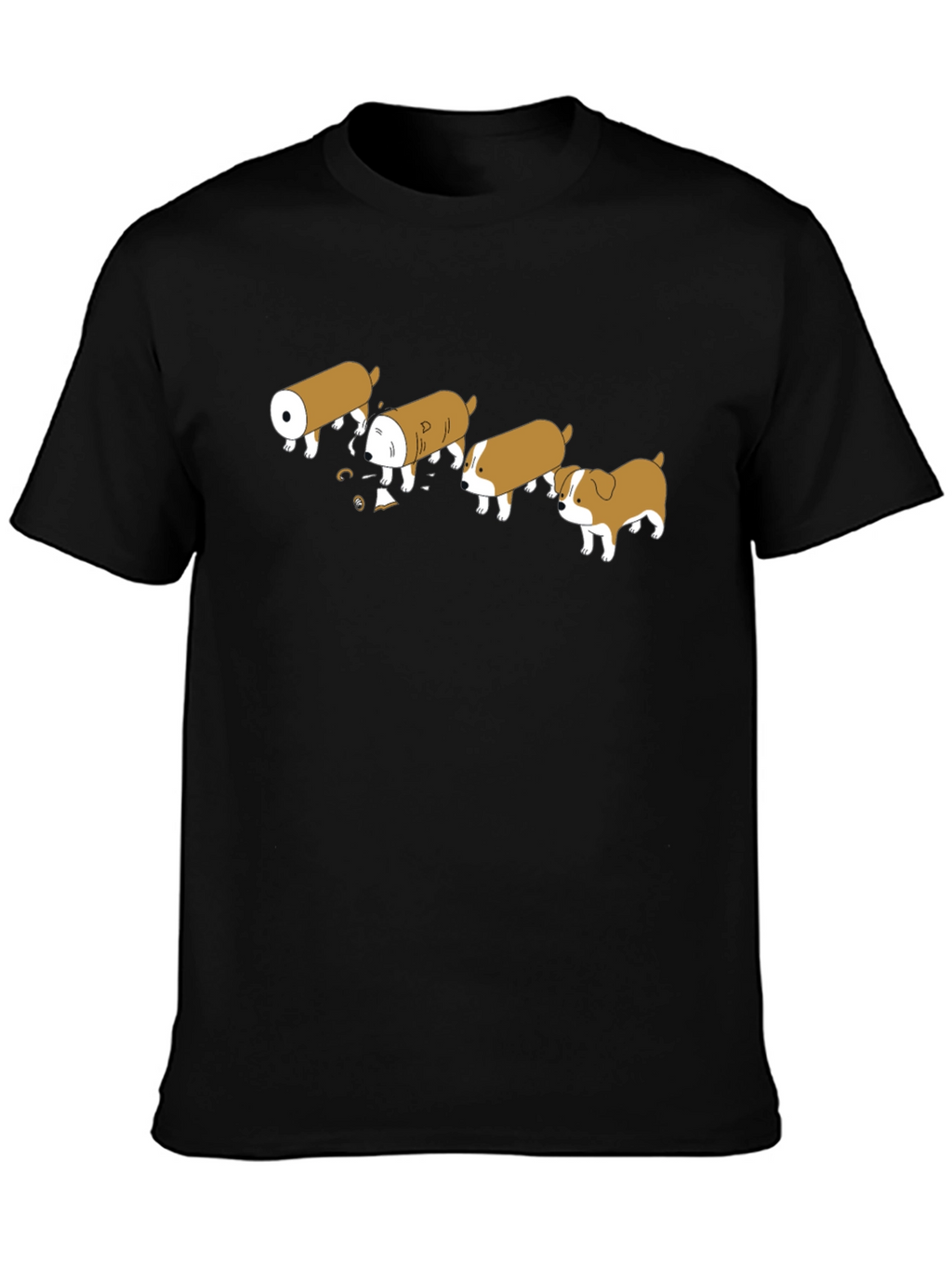 Funny Dog Evolution Black T-Shirt