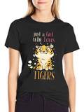 Cute Tiger Lover Graphic T-Shirt
