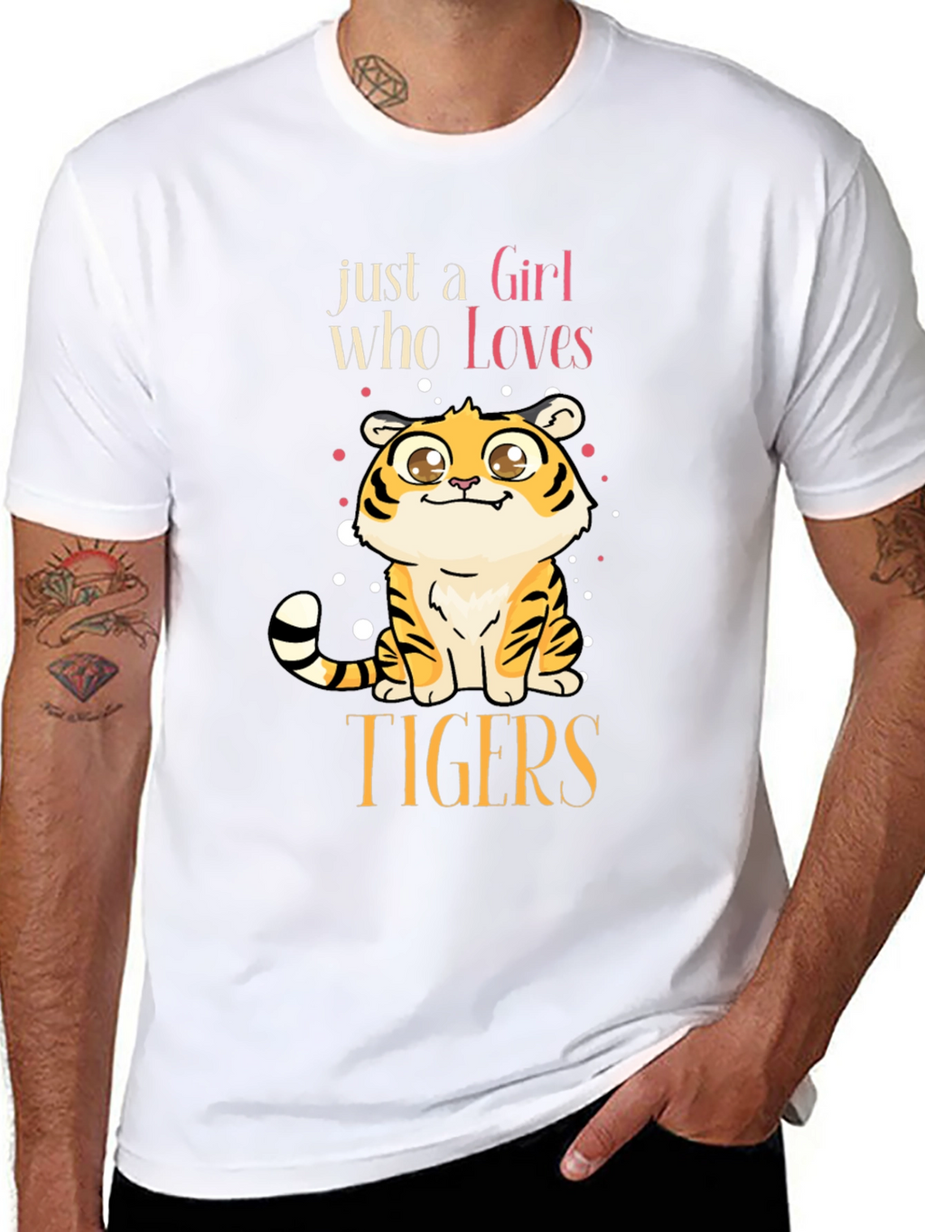 Cute Tiger Lover Graphic T-Shirt