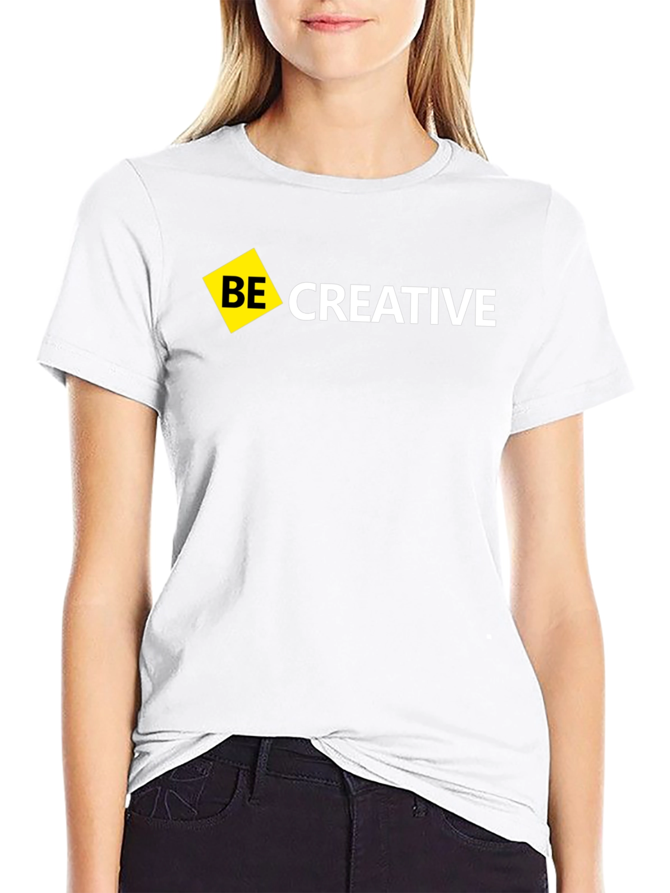 Be Creative Black T-Shirt - Modern Design