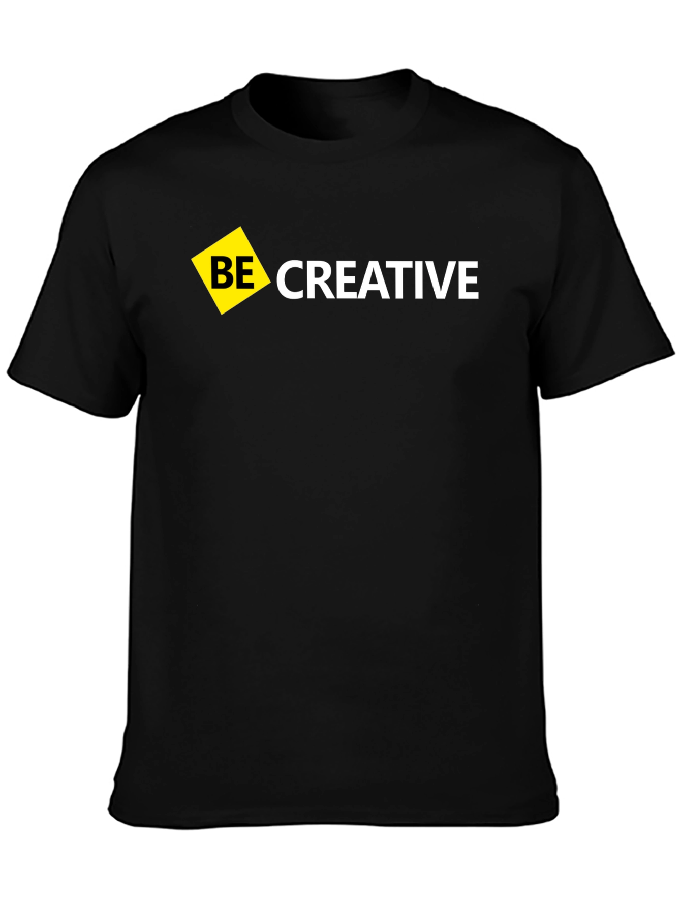 Be Creative Black T-Shirt - Modern Design