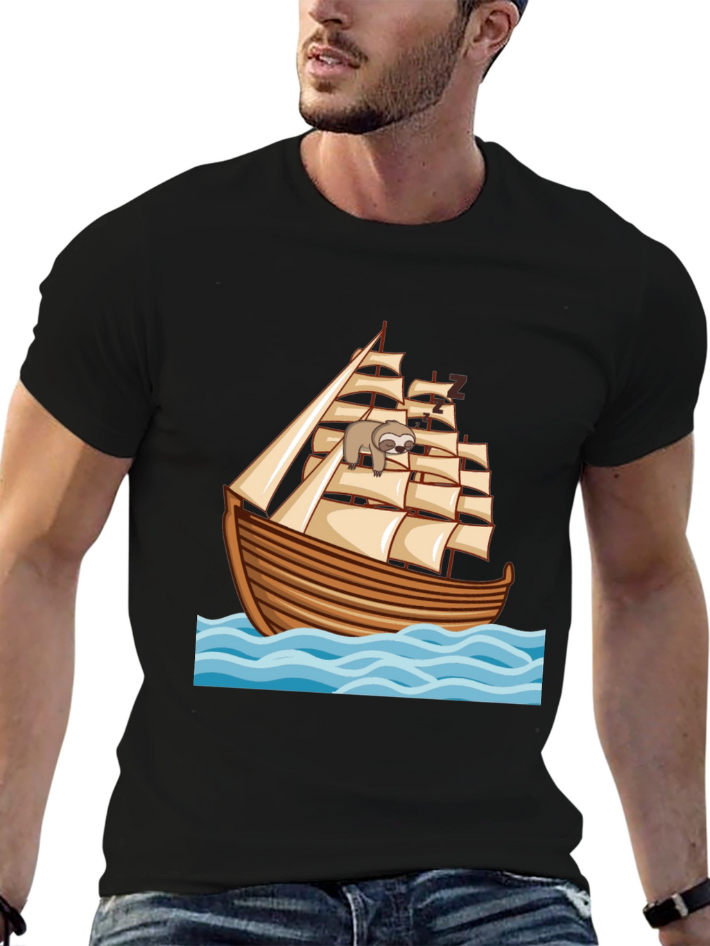 Sloth Sailing Ship T-Shirt