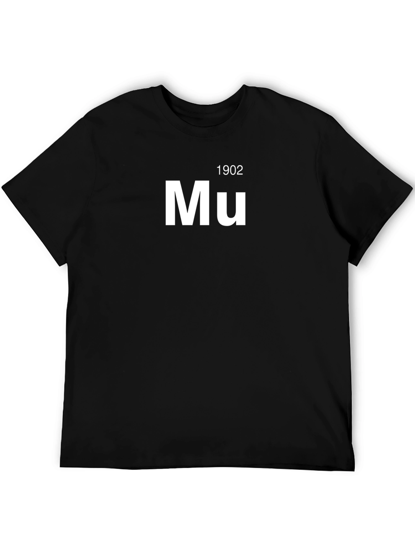 Mu Periodic Table T-Shirt - Black Tee