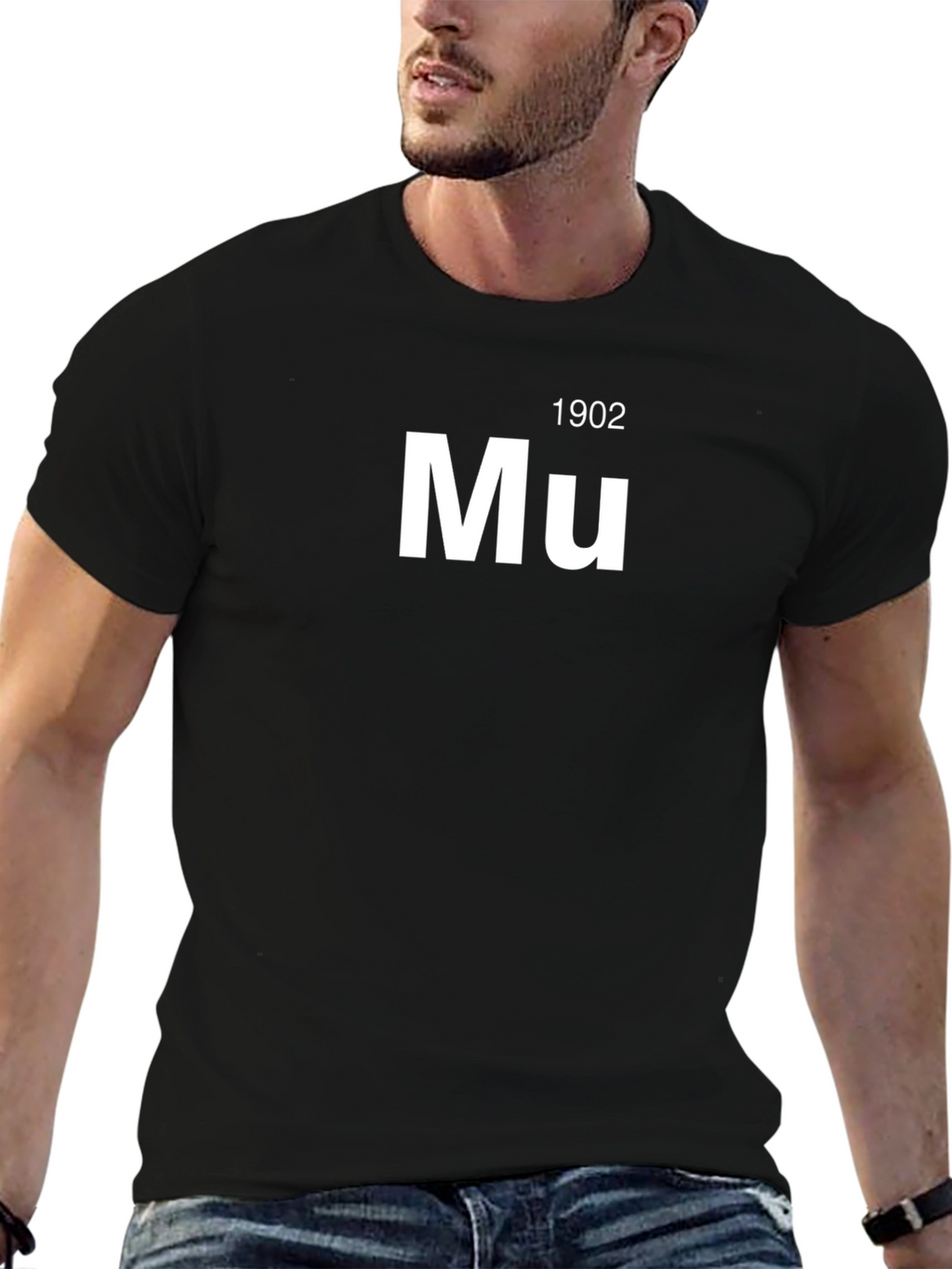 Mu Periodic Table T-Shirt - Black Tee