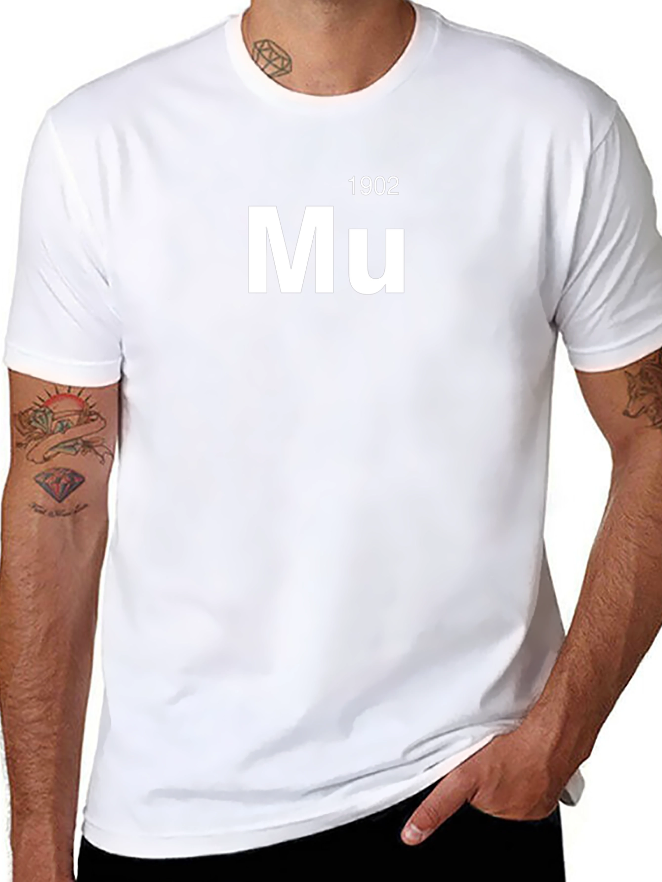 Mu Periodic Table T-Shirt - Black Tee