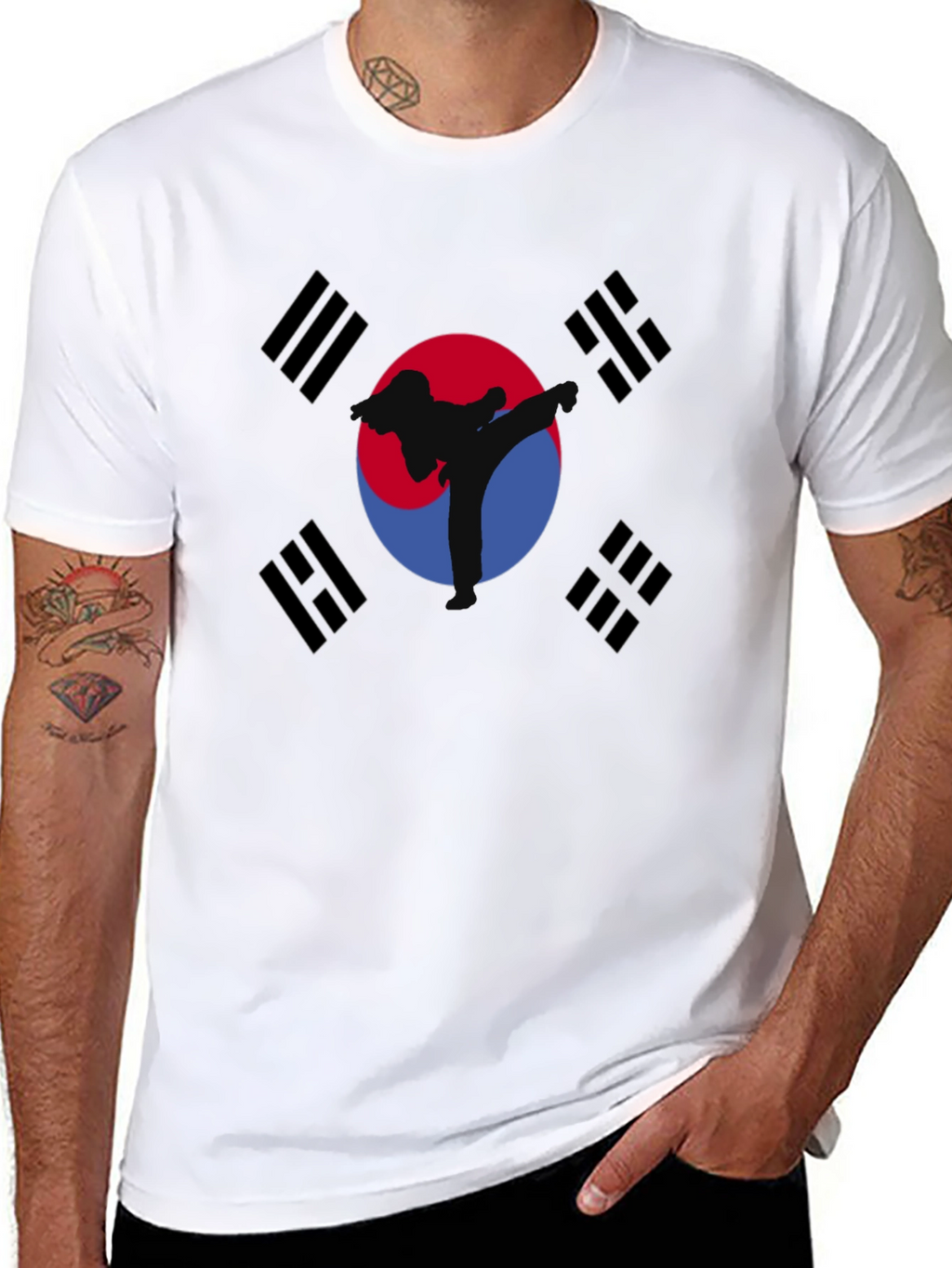 Korean Flag Taekwondo Graphic T-Shirt