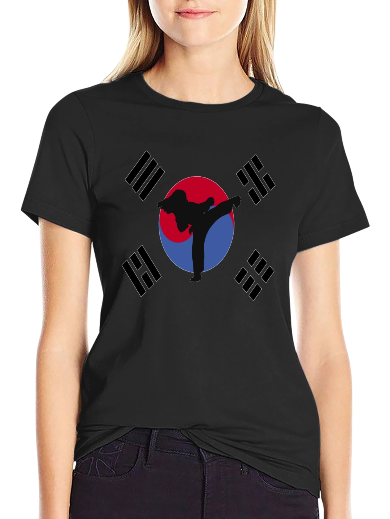 Korean Flag Taekwondo Graphic T-Shirt