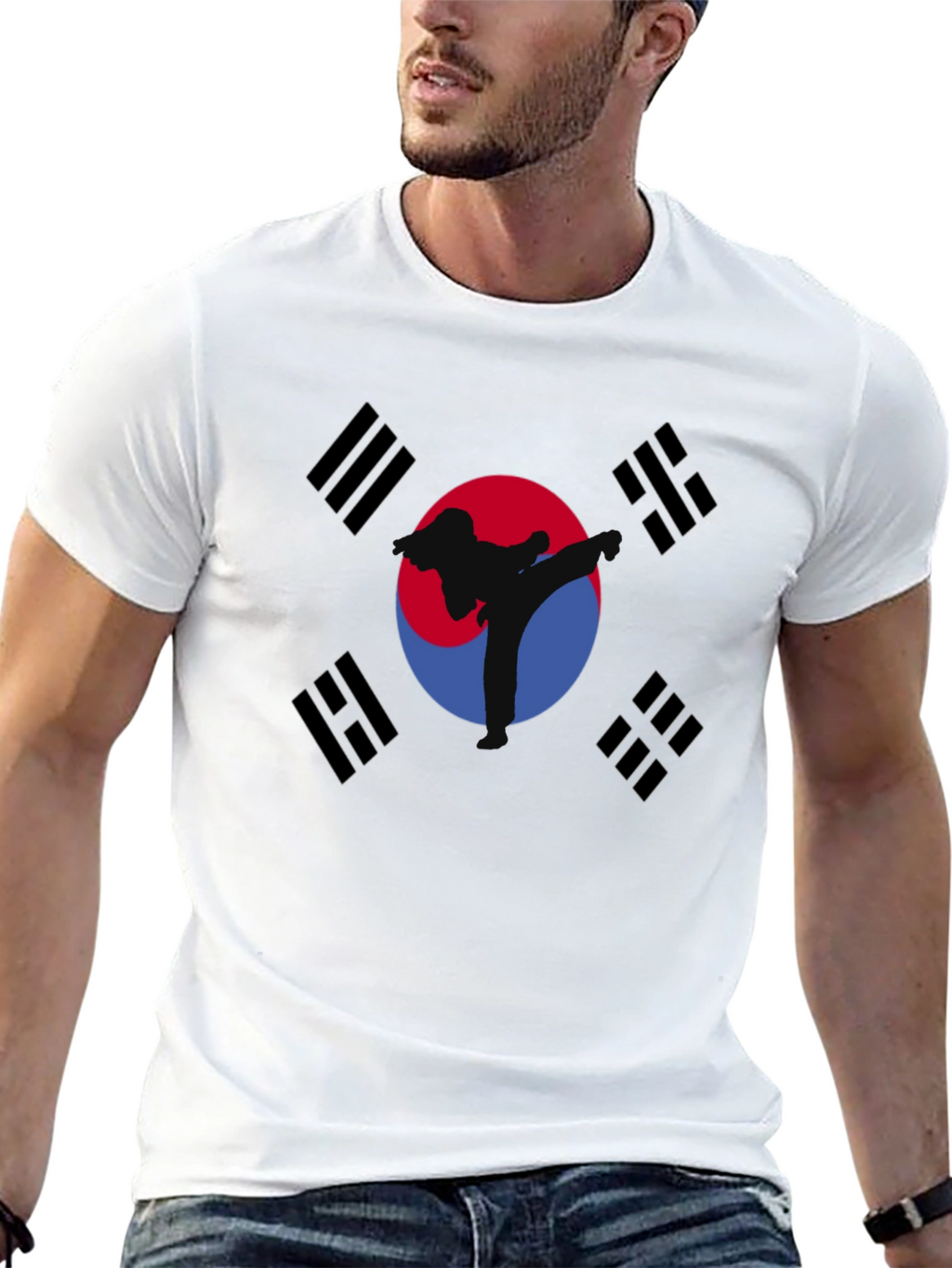 Korean Flag Taekwondo Graphic T-Shirt