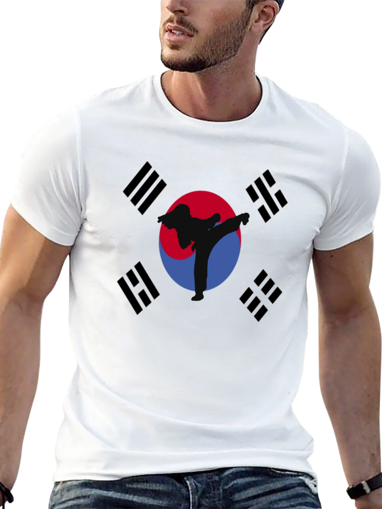 Korean Flag Taekwondo Graphic T-Shirt