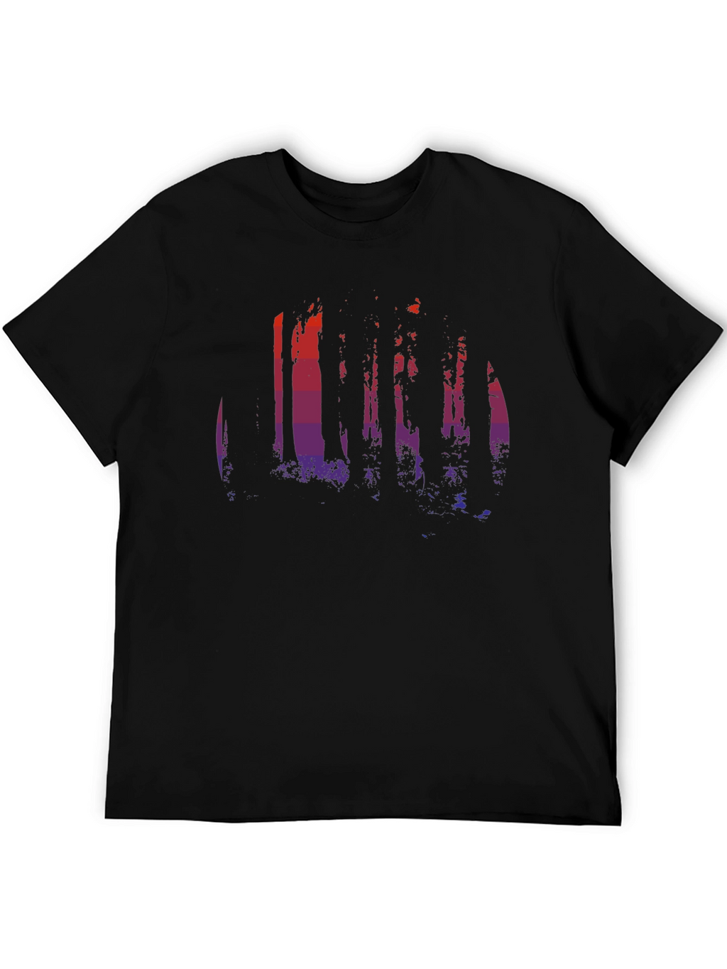 Sunset Forest Graphic Tee - Black