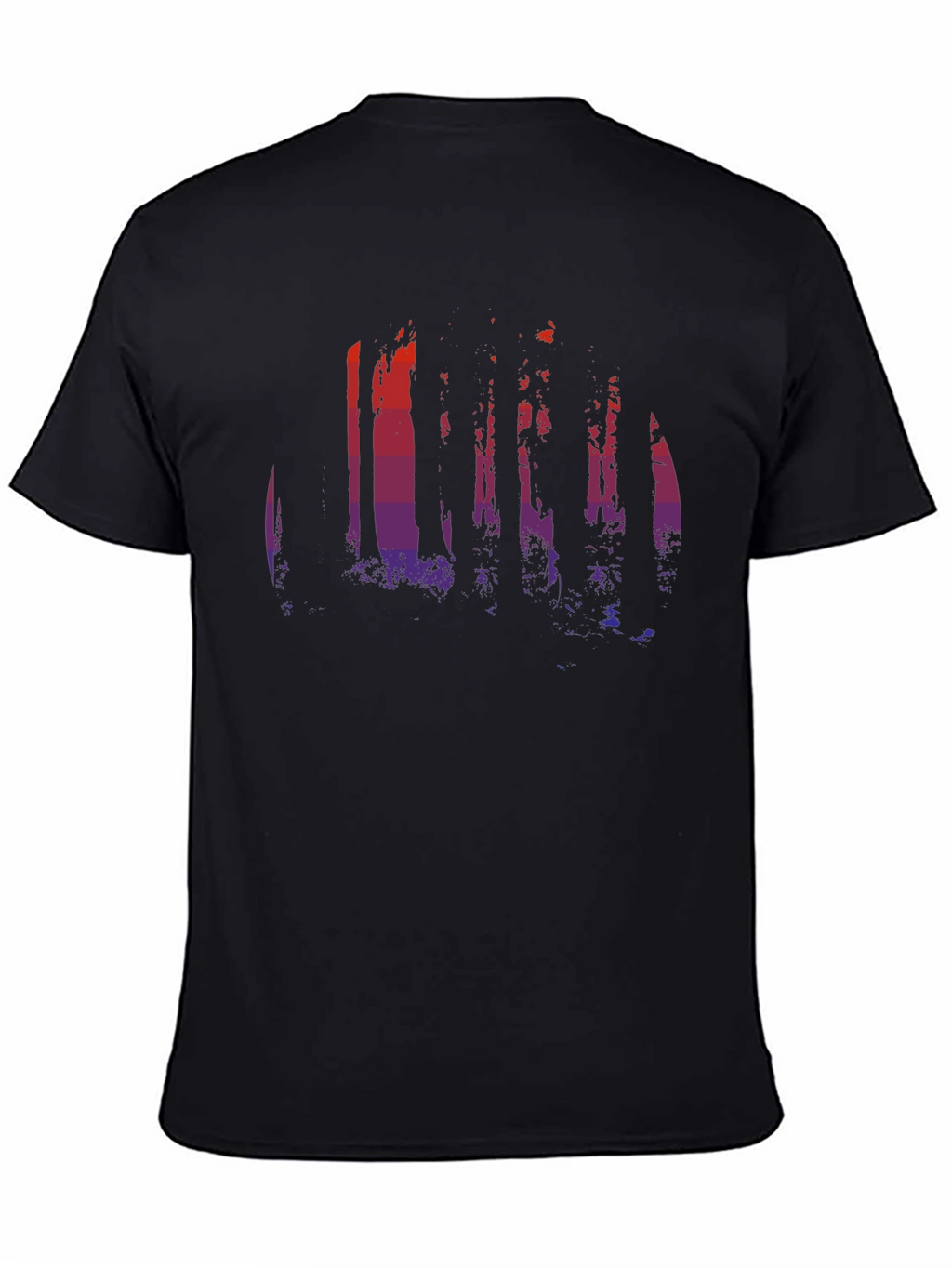Sunset Forest Graphic Tee - Black
