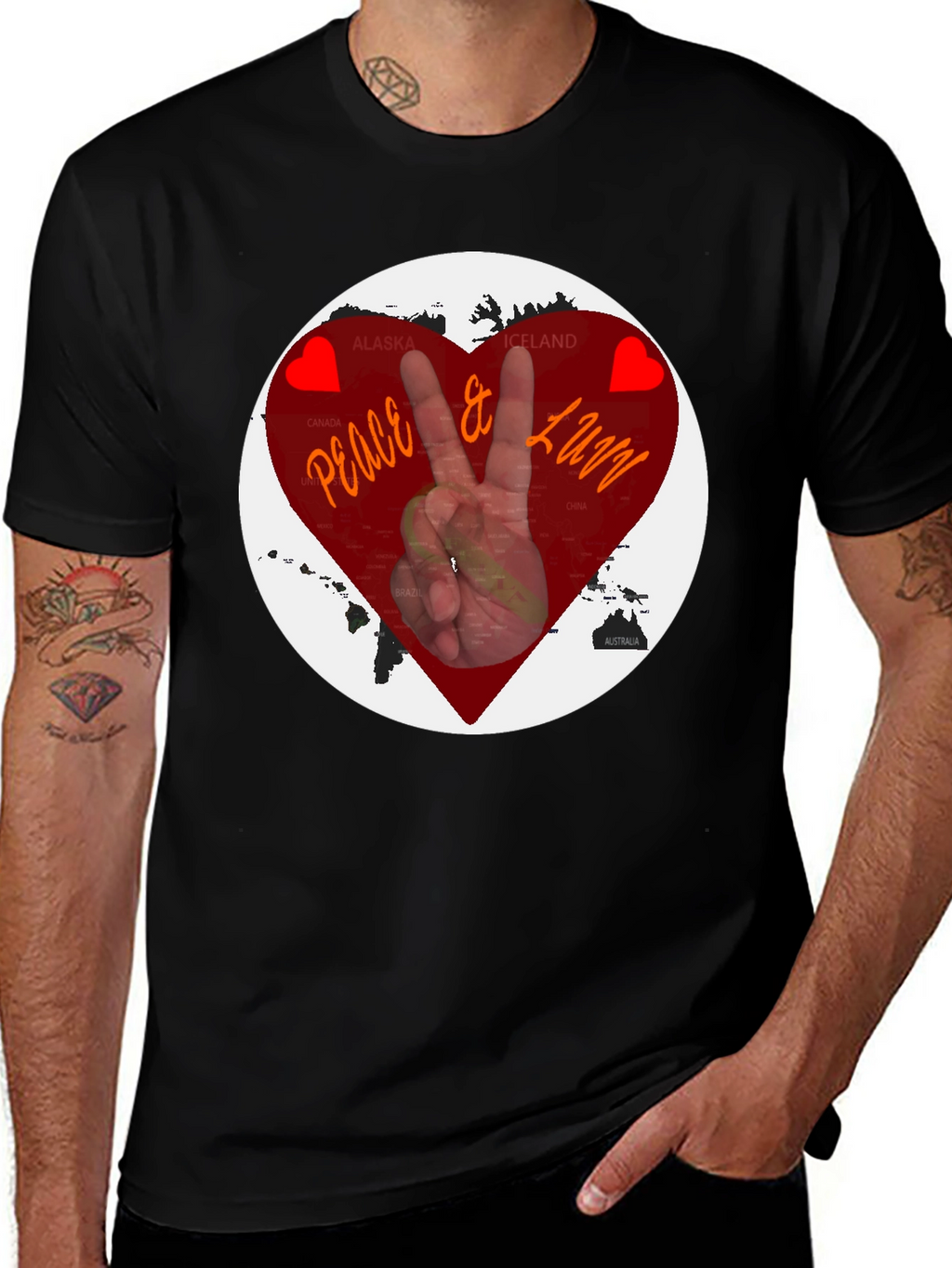 Peace & Love Graphic T-Shirt