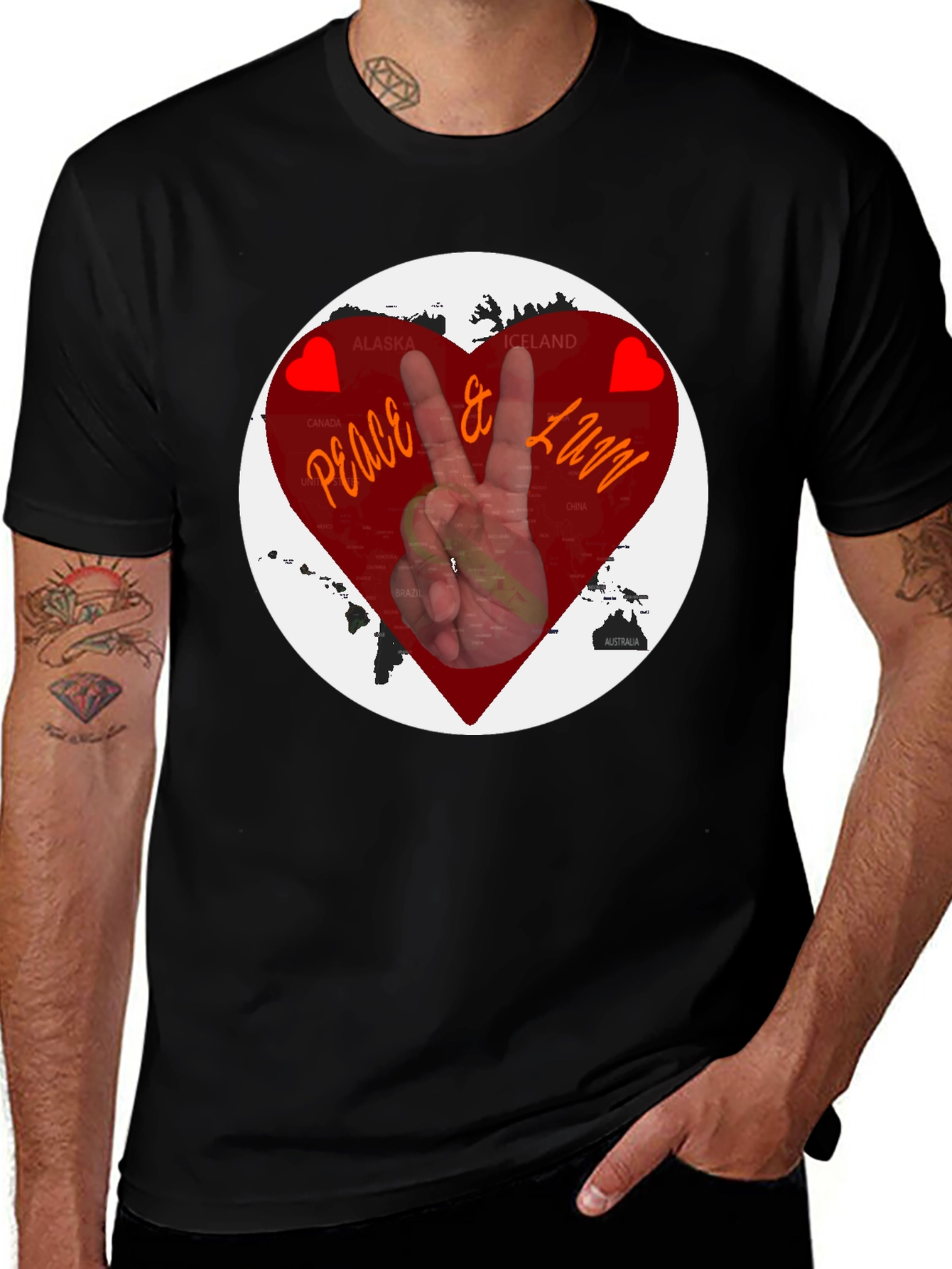 Peace & Love Graphic T-Shirt