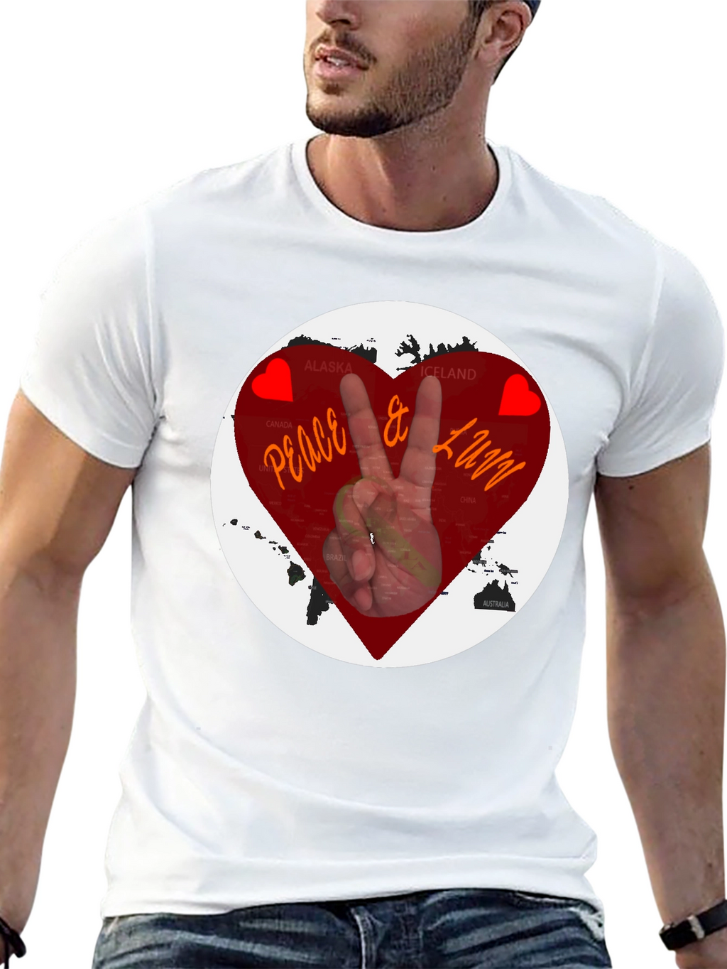 Peace & Love Graphic T-Shirt