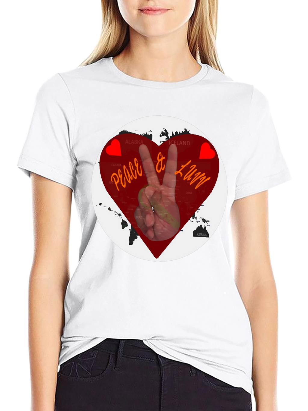 Peace & Love Graphic T-Shirt