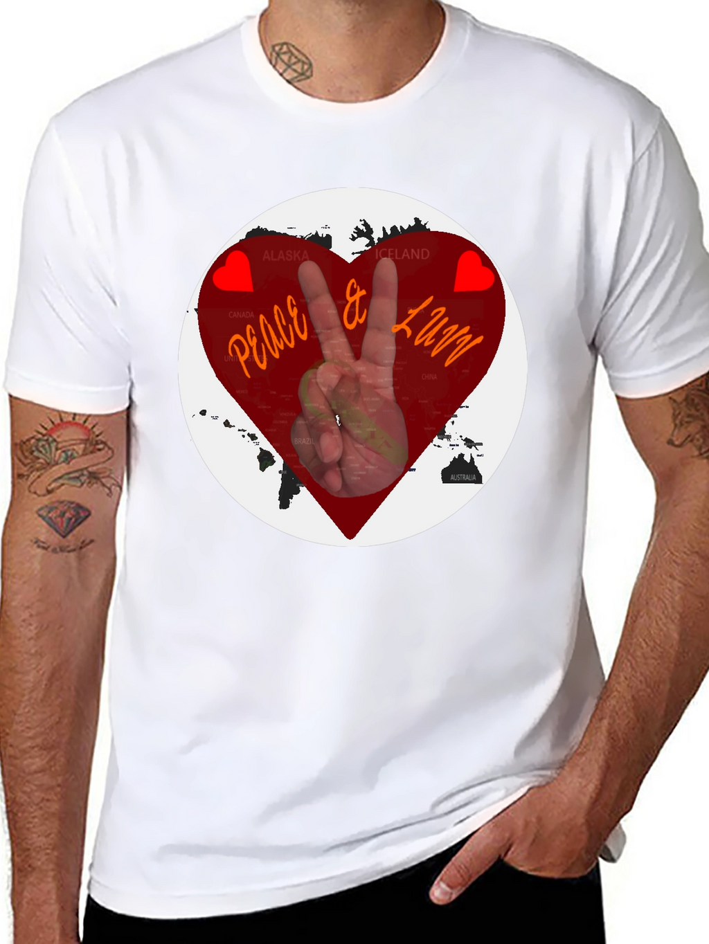 Peace & Love Graphic T-Shirt