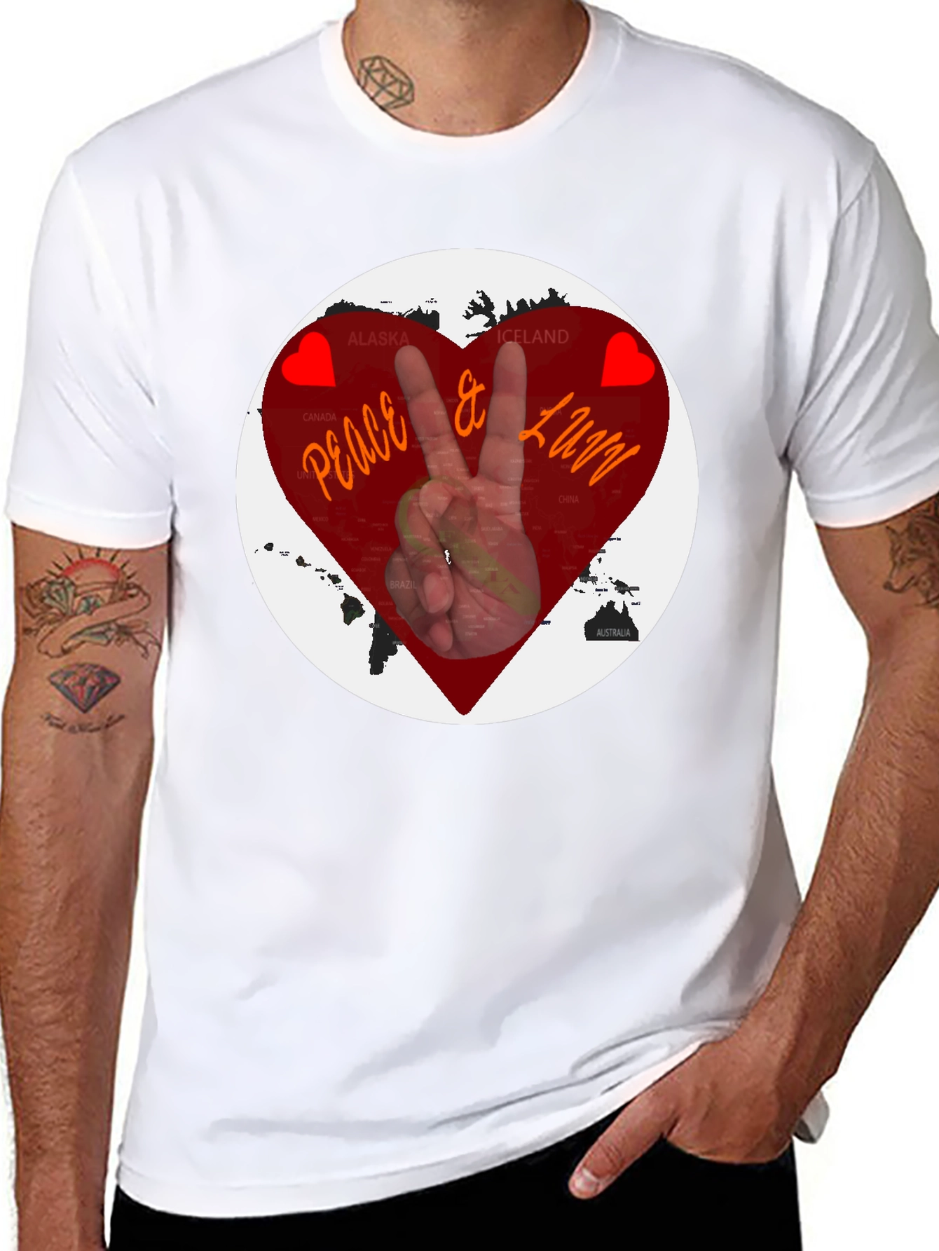 Peace & Love Graphic T-Shirt