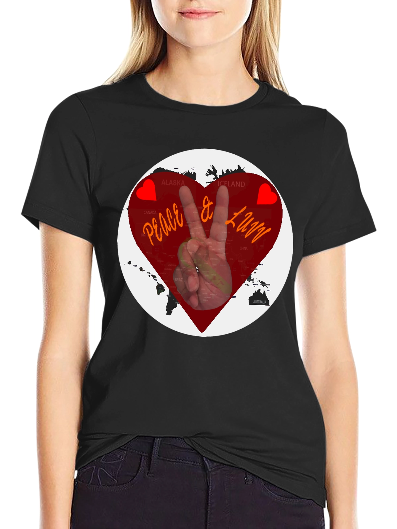 Peace & Love Graphic T-Shirt