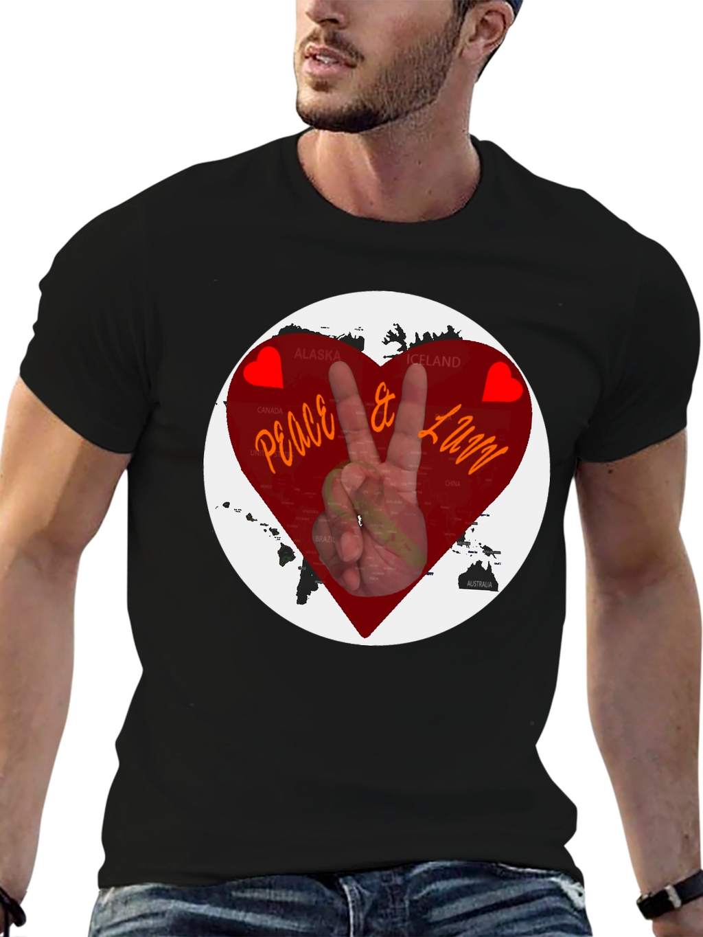 Peace & Love Graphic T-Shirt