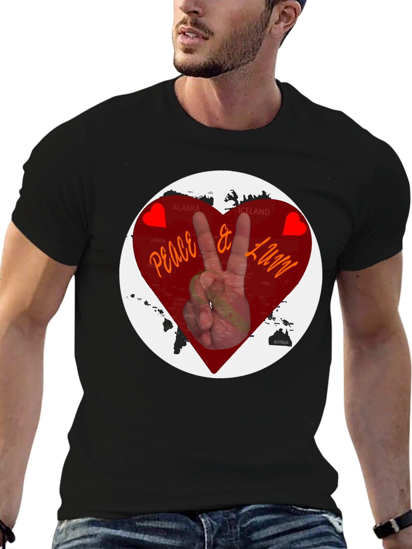 Peace & Love Graphic T-Shirt