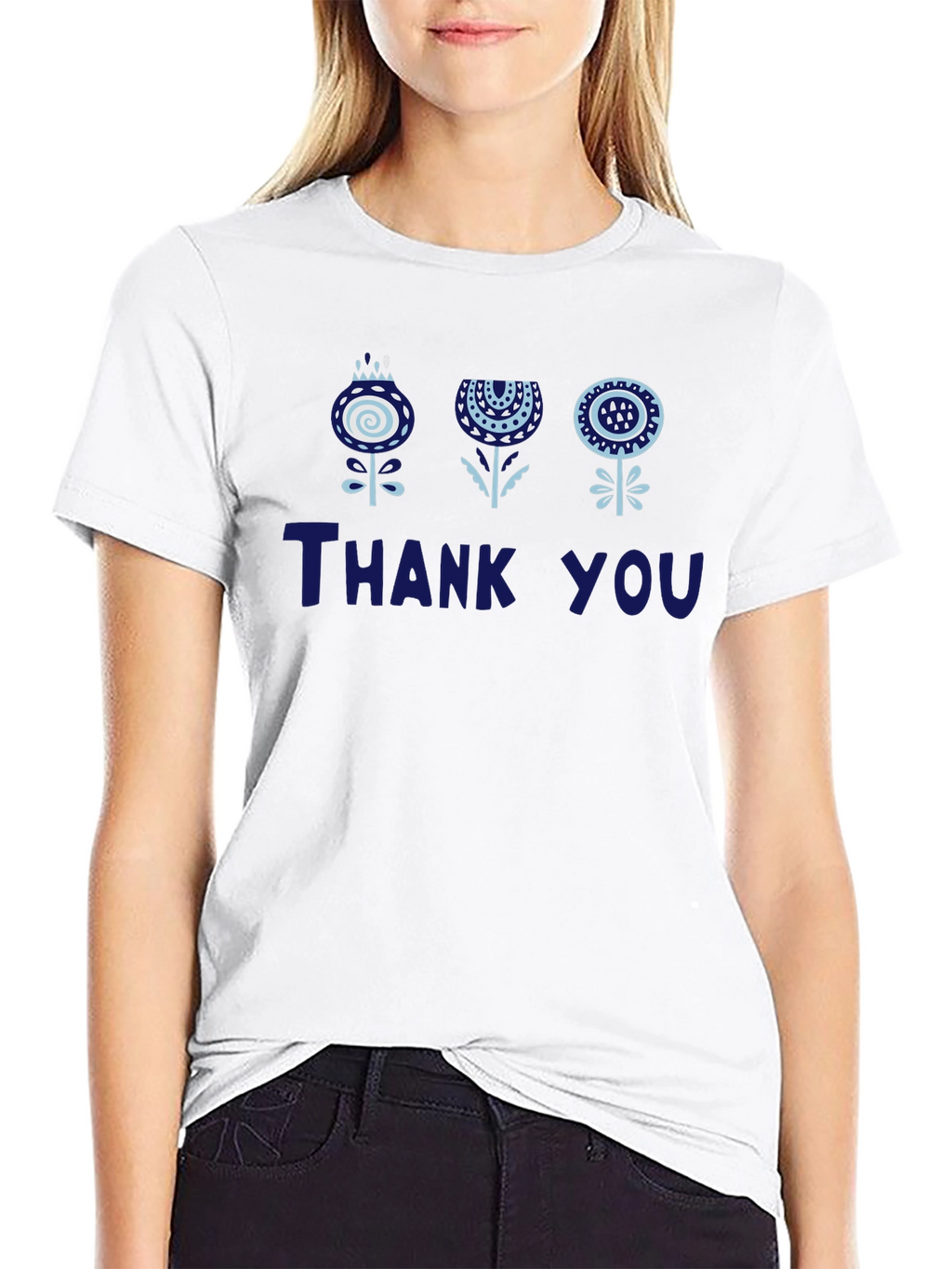 Floral Thank You Graphic Tee