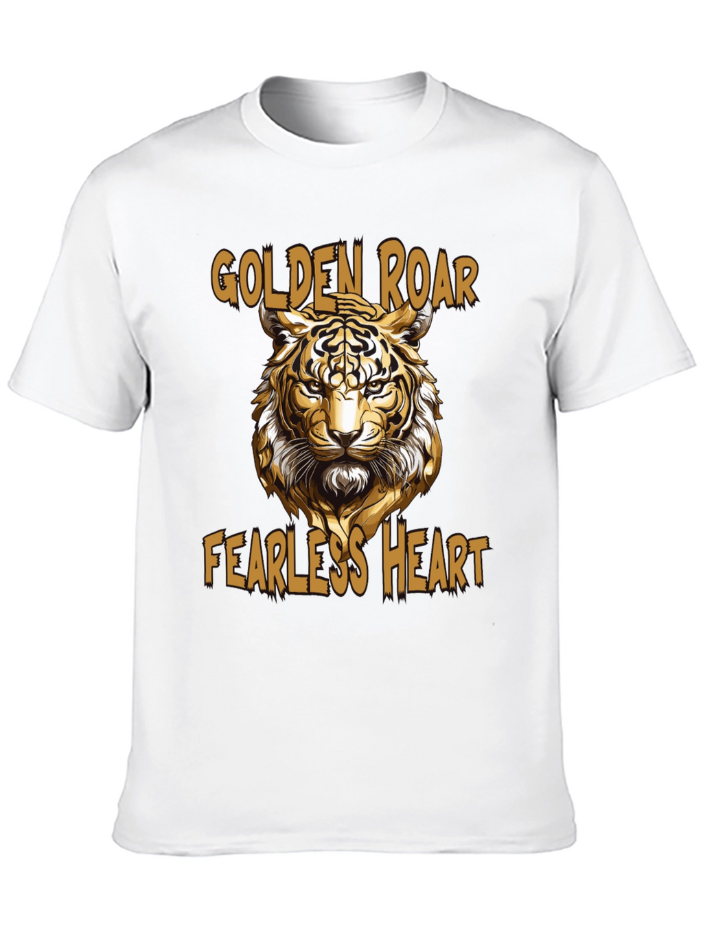 Golden Roar Tiger Graphic Tee - Fearless Heart