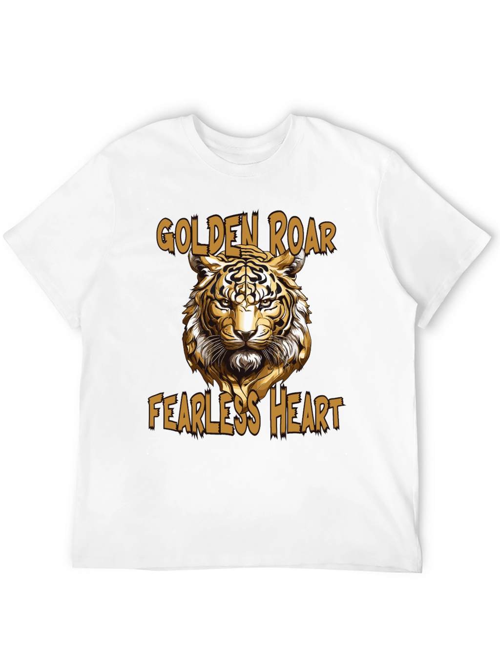 Golden Roar Tiger Graphic Tee - Fearless Heart