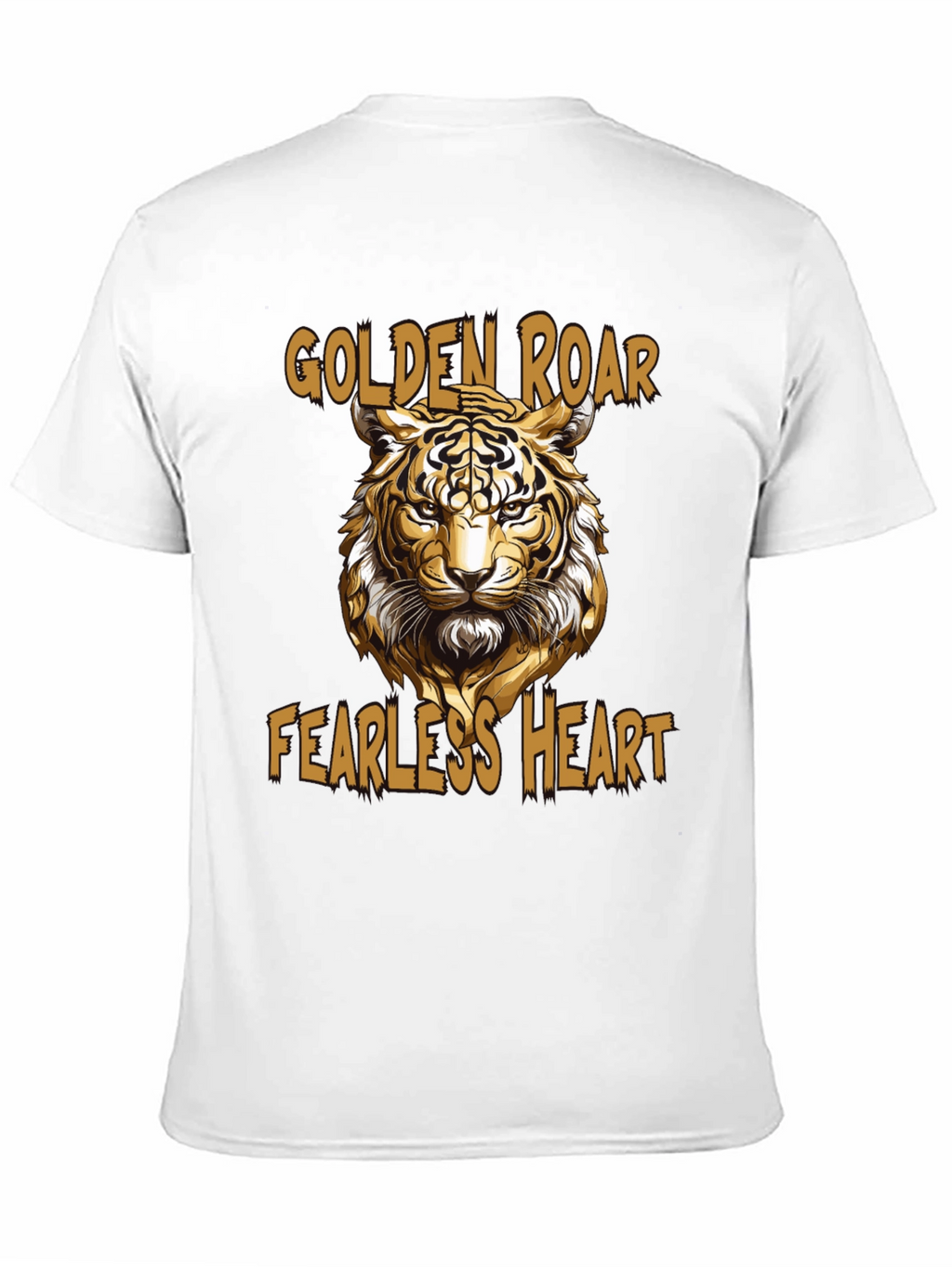 Golden Roar Tiger Graphic Tee - Fearless Heart