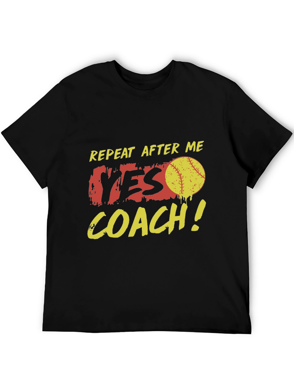 Yes Coach! Graphic Tee - Baseball Fan T-Shirt