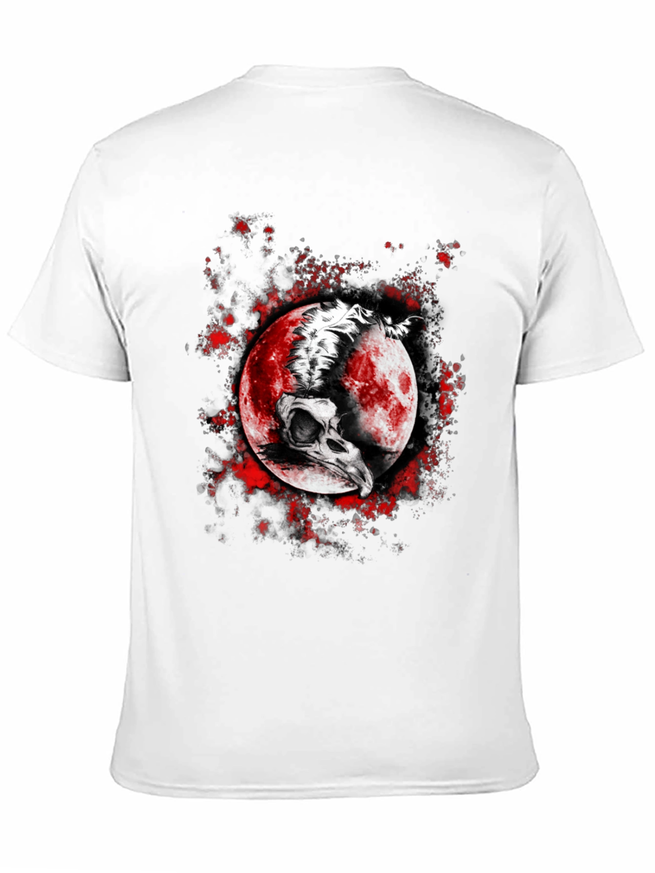 Skull Moon Graphic T-Shirt - Edgy Black Tee