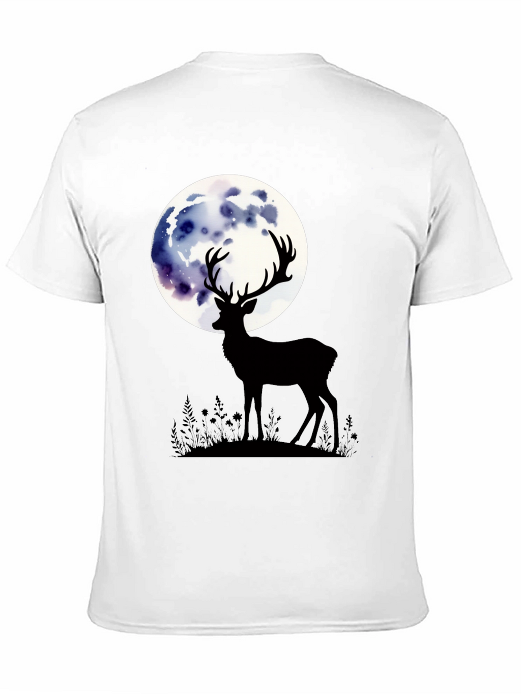 Deer Moon Graphic Tee - Stylish Mens Black T-Shirt