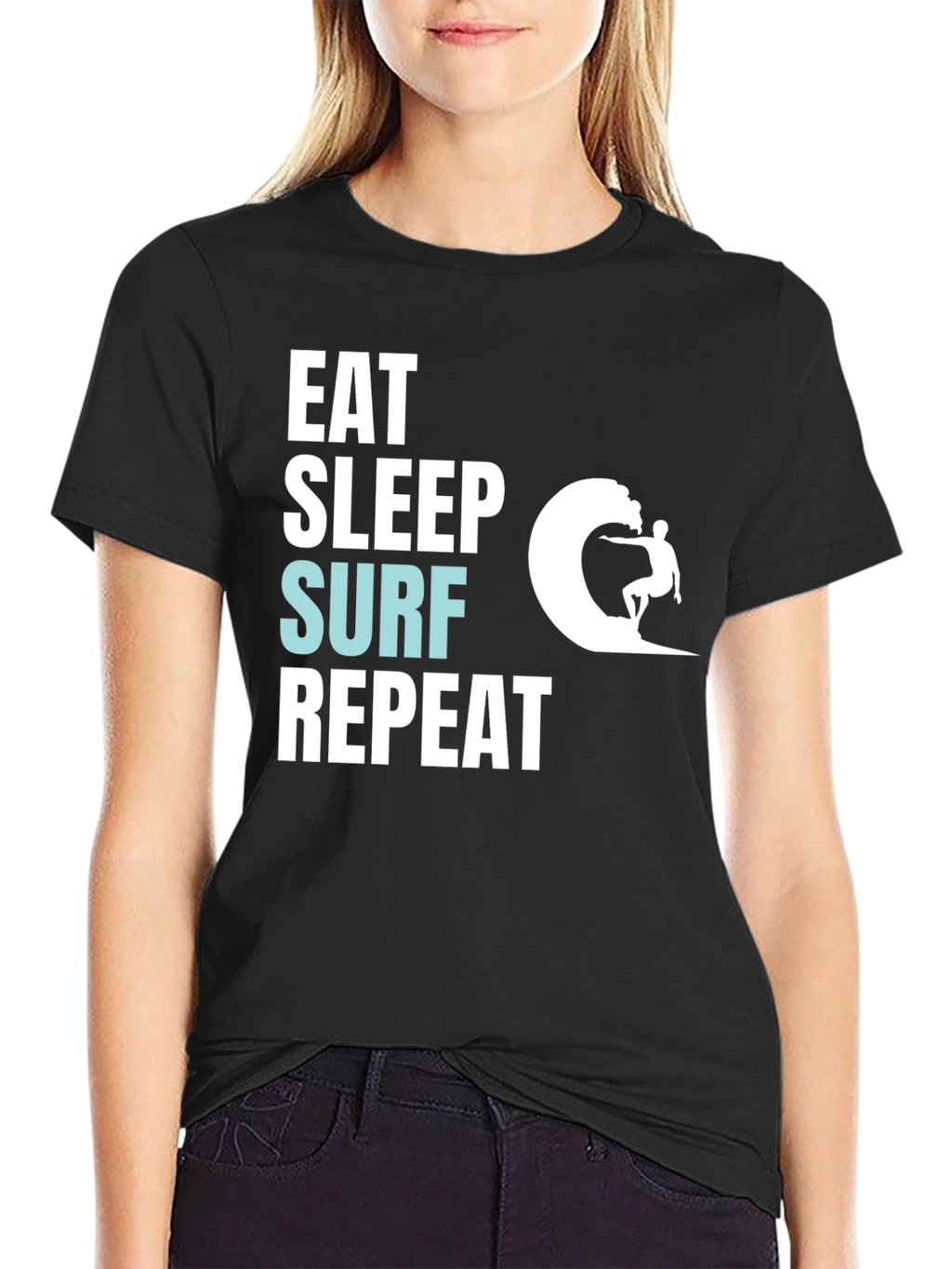 Eat Sleep Surf Repeat Graphic Tee