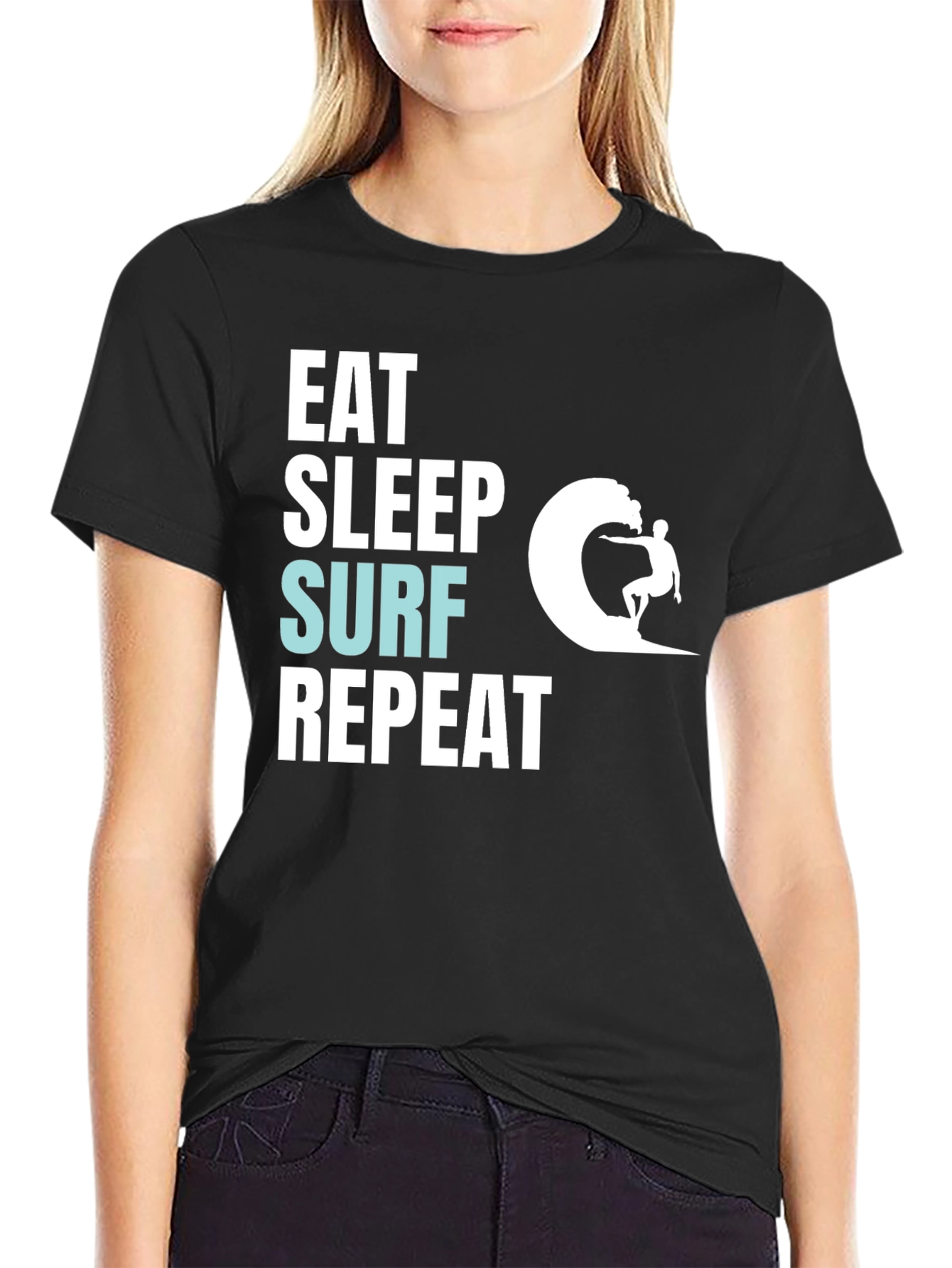 Eat Sleep Surf Repeat Graphic Tee