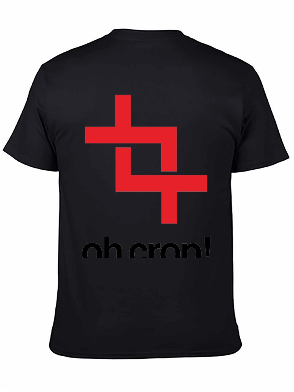 Oh Crop! Graphic Tee - Black Cotton T-Shirt