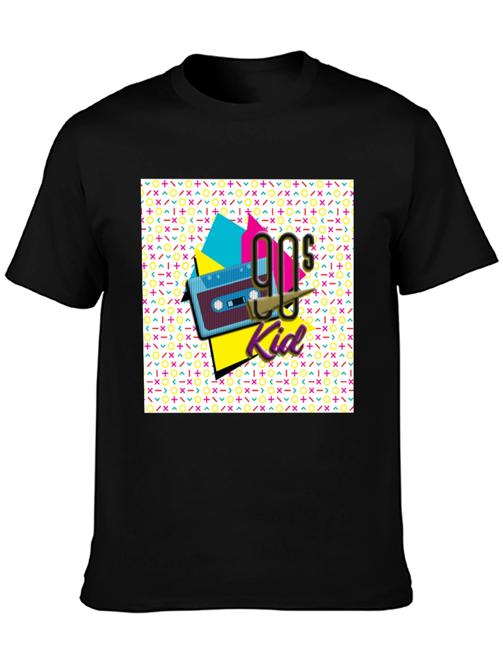 90s Kid Graphic Tee - Retro Cassette Tape Design
