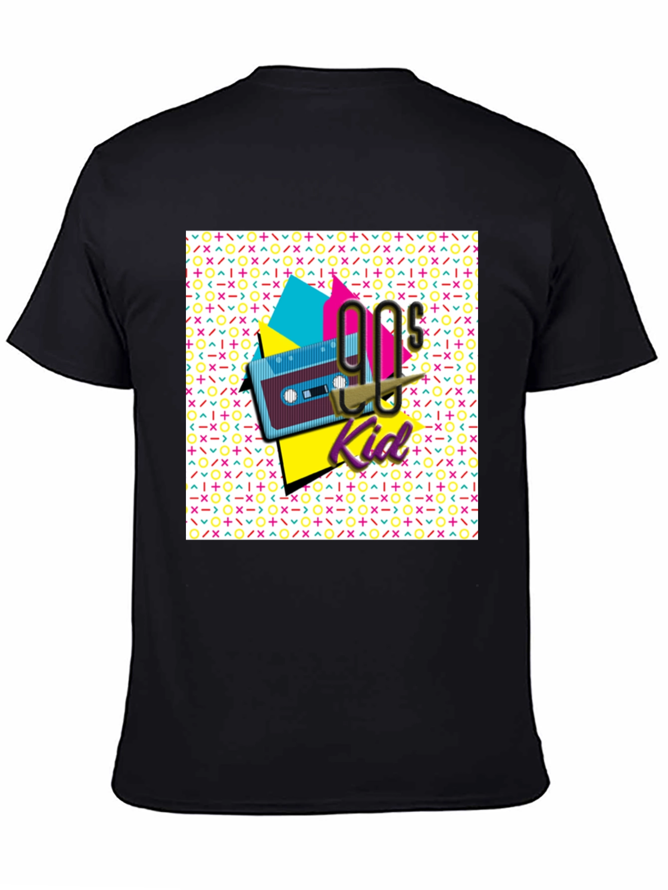 90s Kid Graphic Tee - Retro Cassette Tape Design