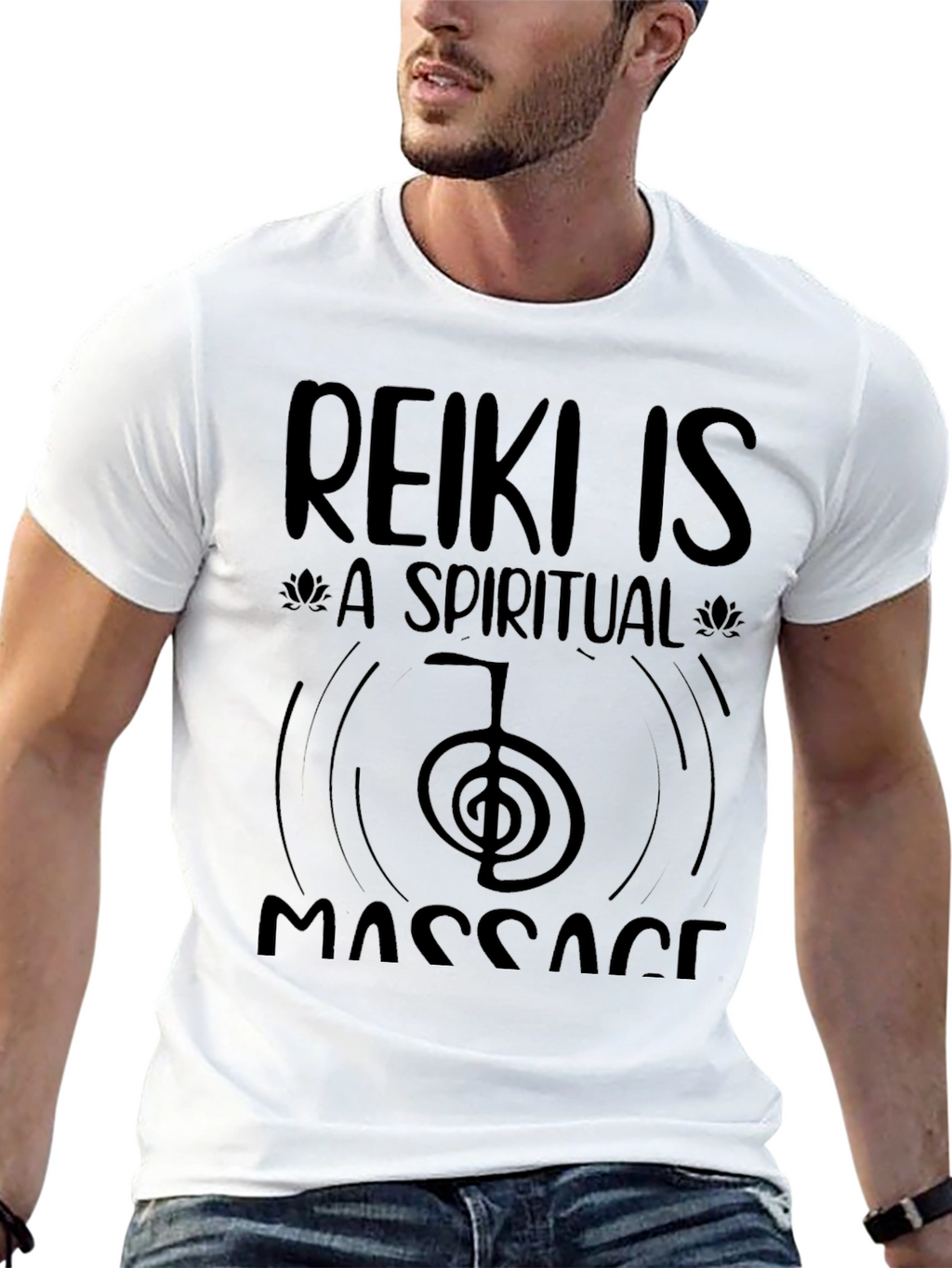 Reiki is a Spiritual Massage Black T-Shirt