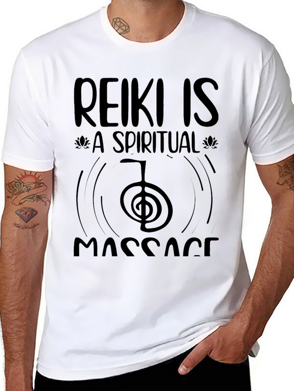 Reiki is a Spiritual Massage Black T-Shirt