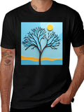 Nature Tree Graphic T-Shirt - Modern Art Tee