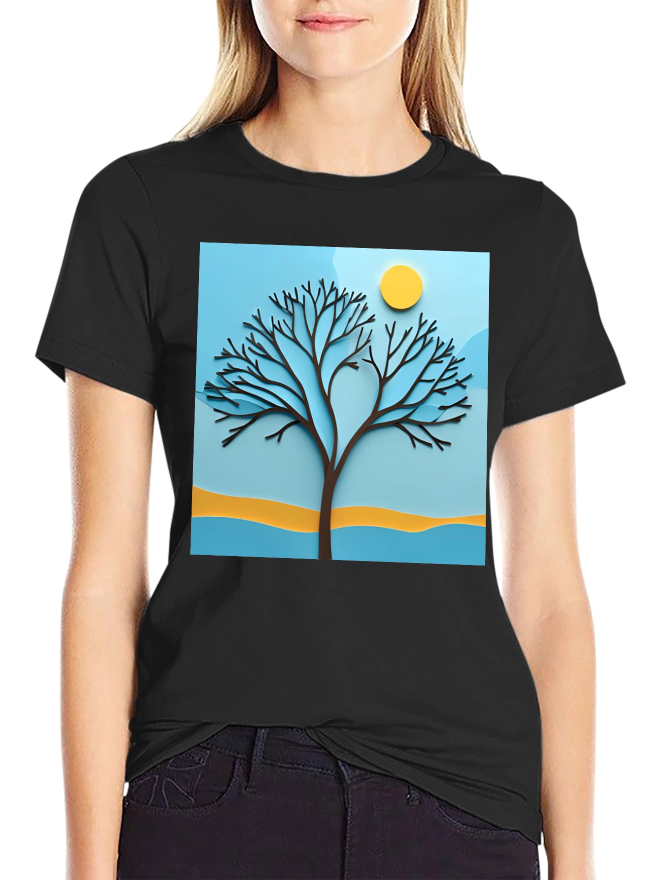 Nature Tree Graphic T-Shirt - Modern Art Tee