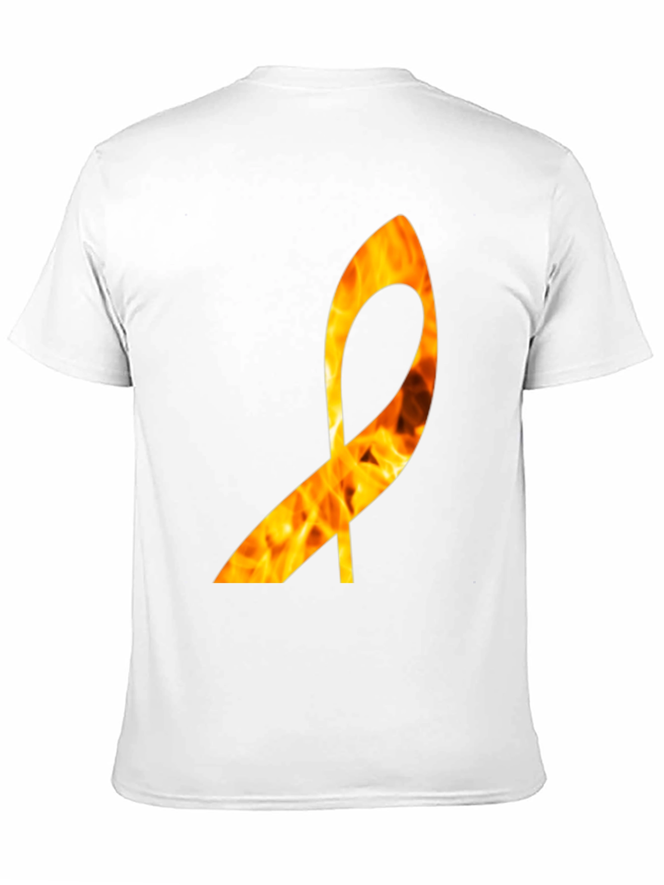 Fiery Ribbon Graphic Tee - Bold Black T-Shirt