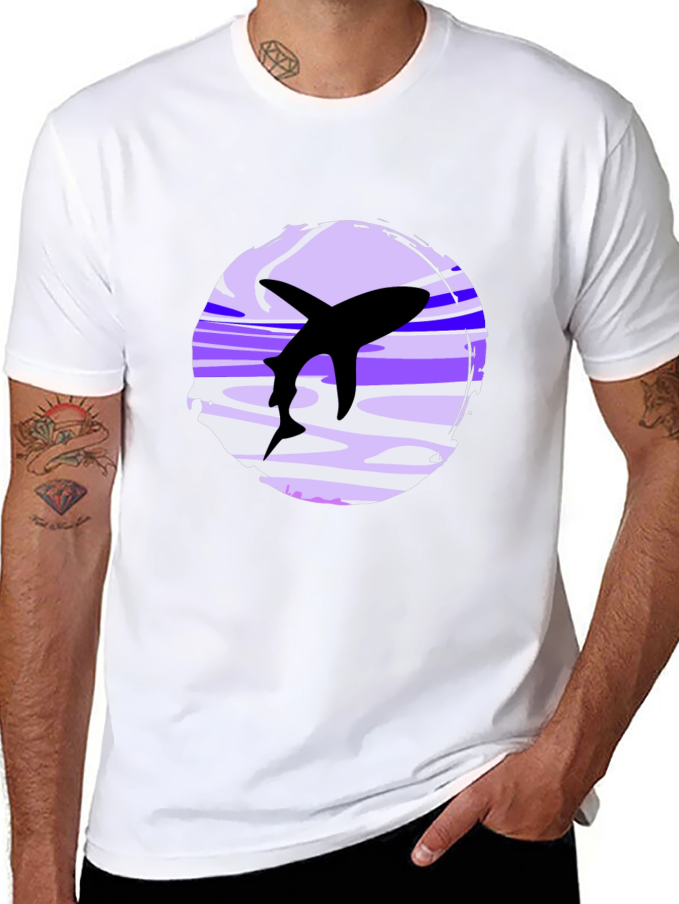 Shark Graphic Black T-Shirt - Casual Style