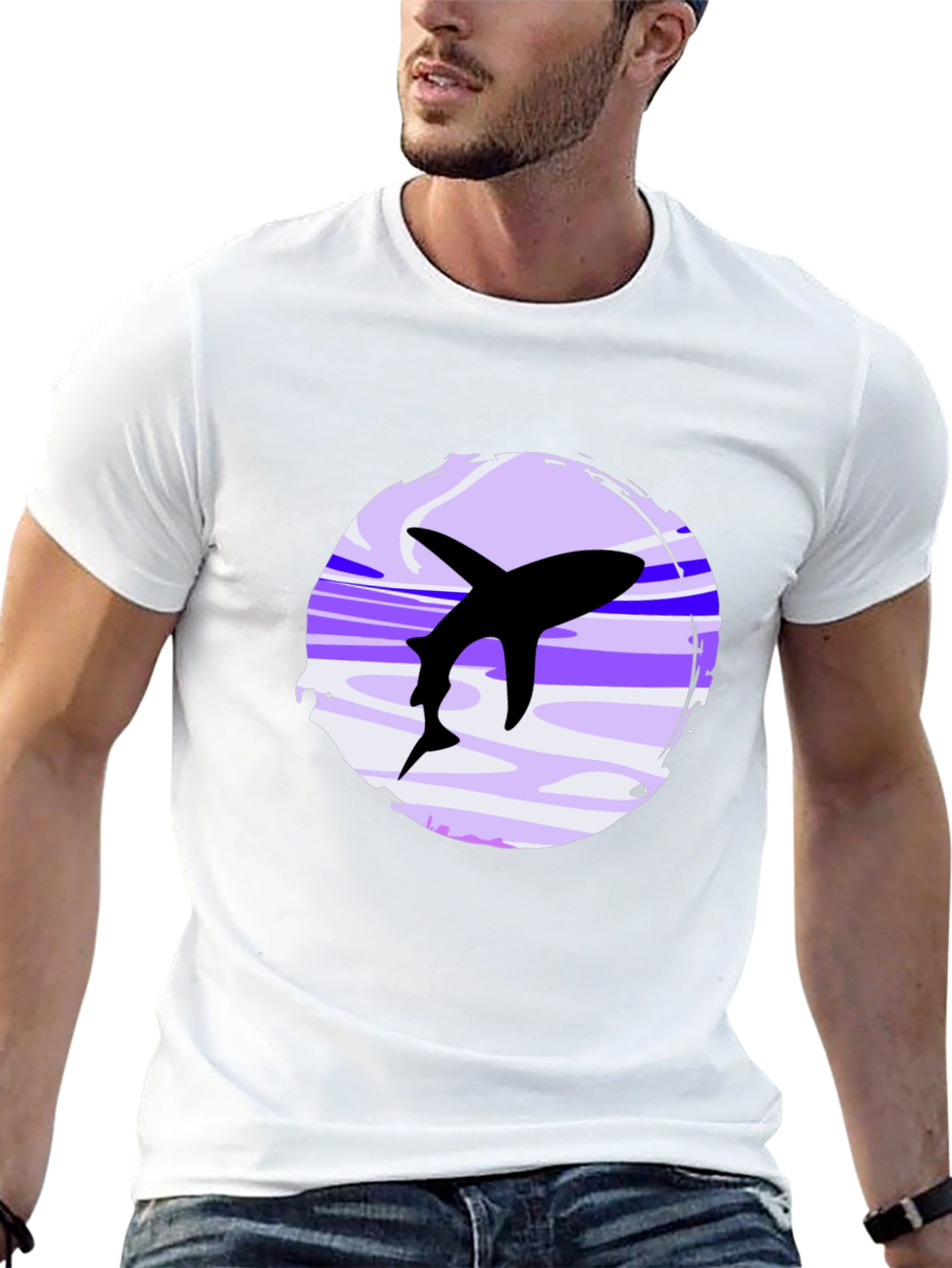 Shark Graphic Black T-Shirt - Casual Style