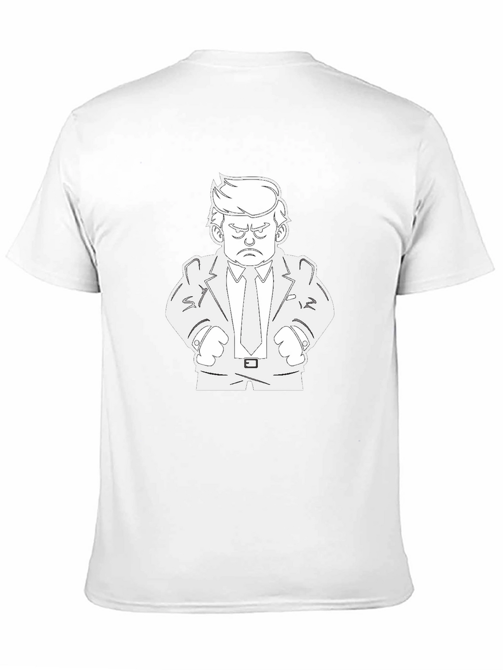 Cartoon Trump Graphic T-Shirt - Black