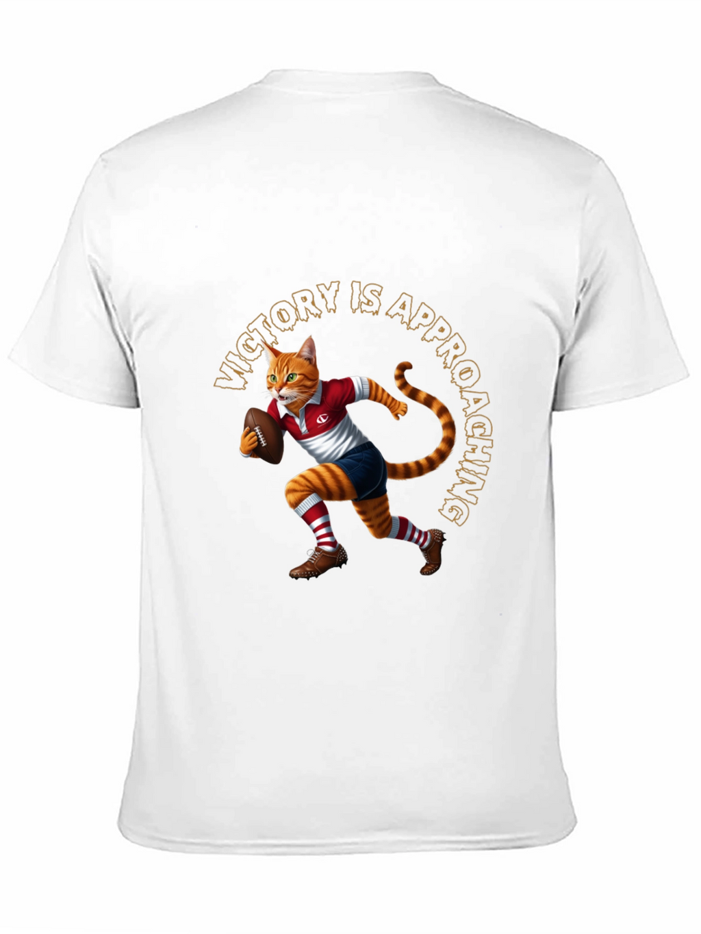 Rugby Cat Graphic Tee - Victory is Approaching