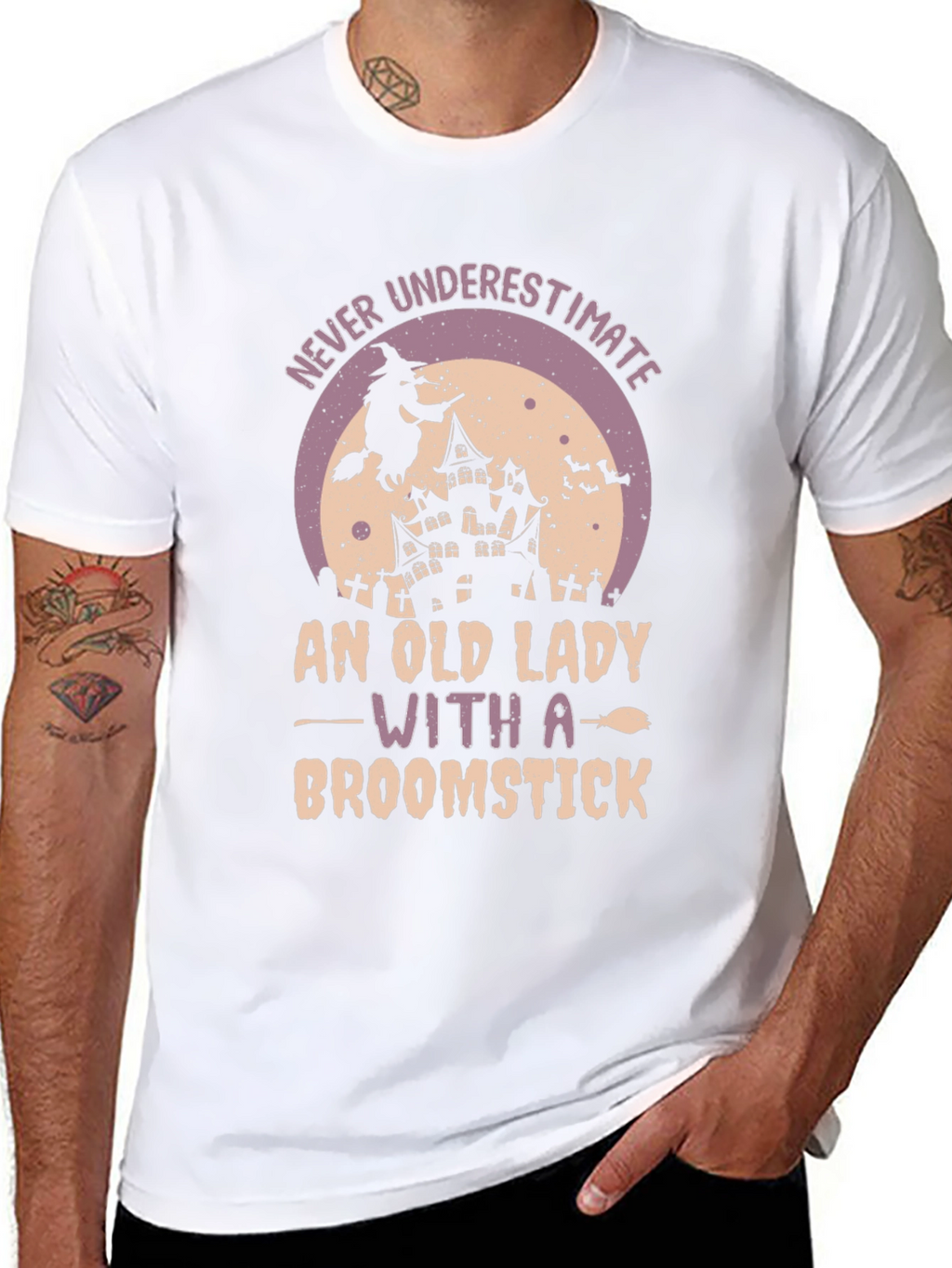 Witch Broomstick Graphic Tee