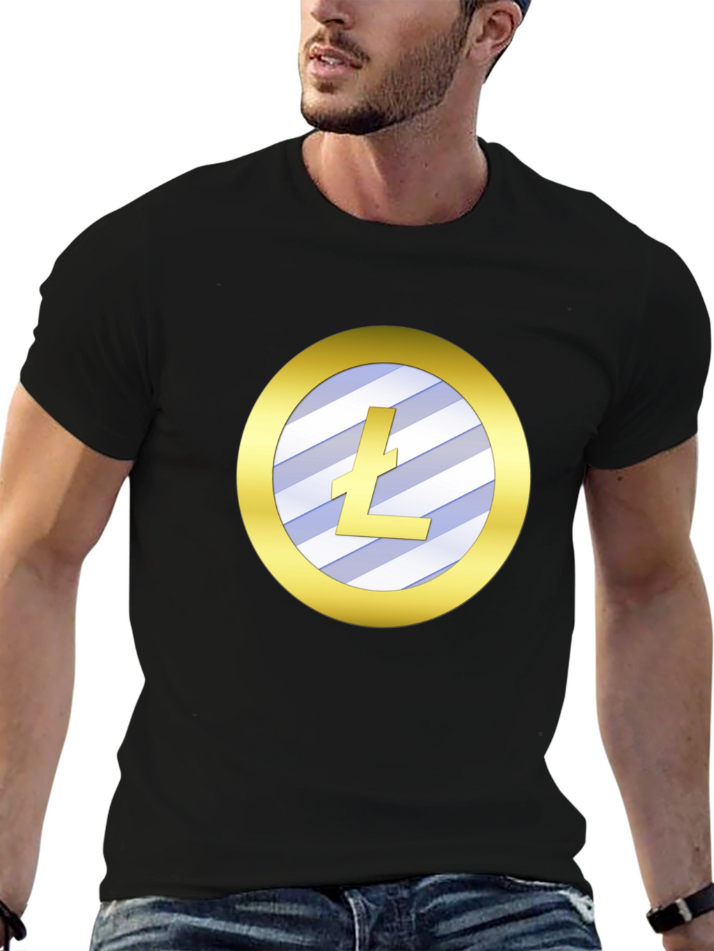 Litecoin Crypto Tee - Sleek Black Shirt